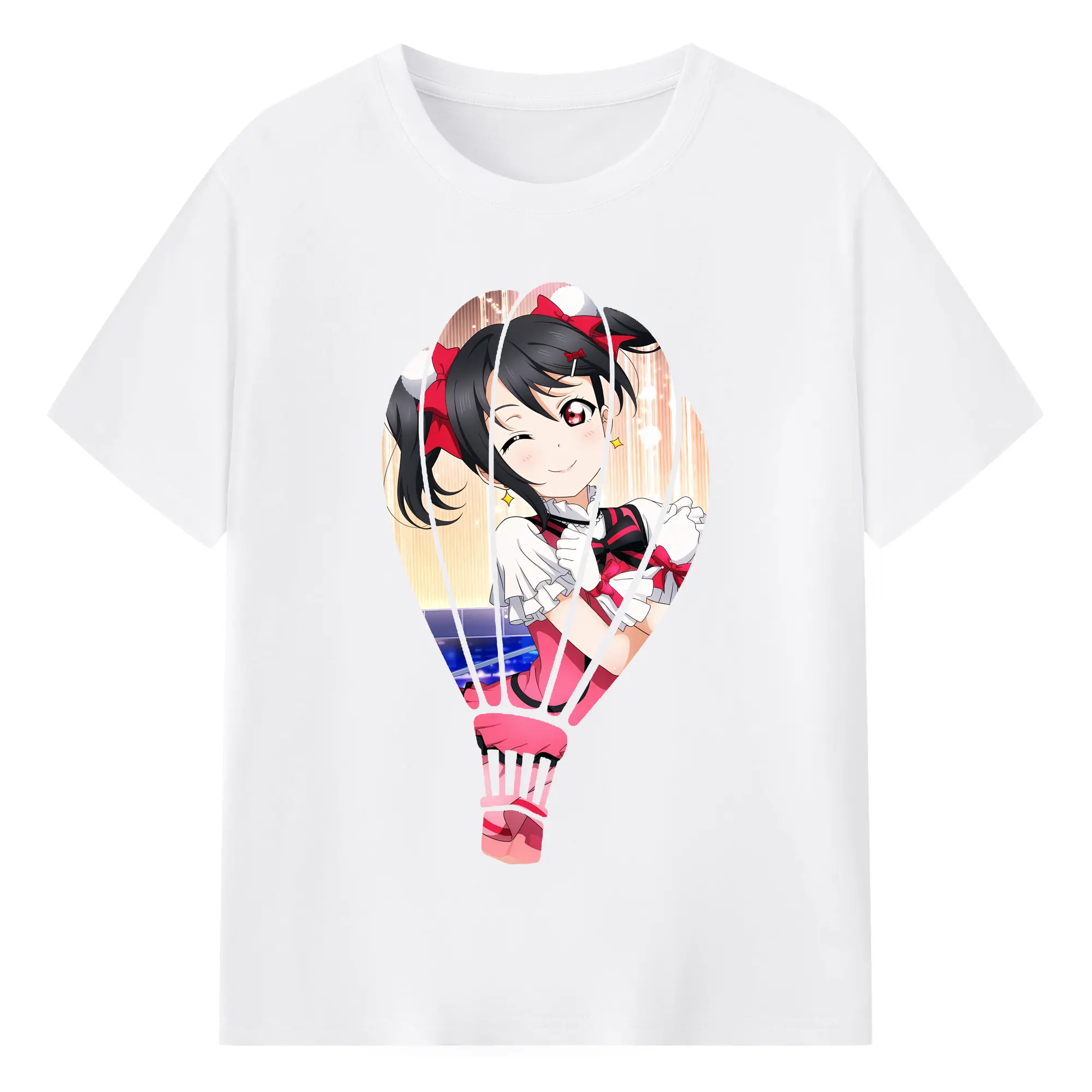 Love Live! グッズ,矢澤にこ - 綿100％ 半袖Tシャツ ・ フロントプリント ・ 快適 通気性 ・ 日常使い 散歩 スポーツ用
