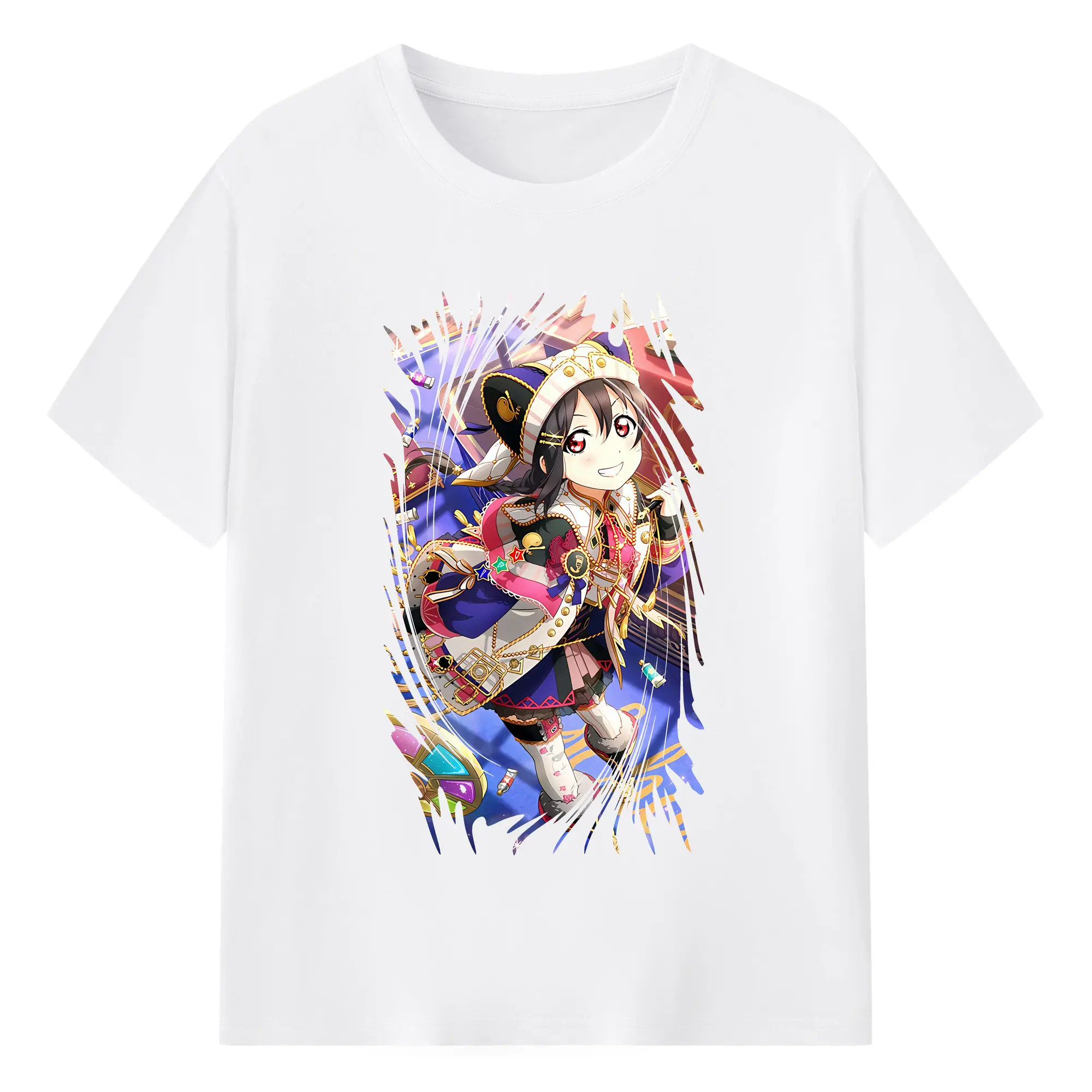 Love Live! グッズ,矢澤にこ - 綿100％ 半袖Tシャツ ・ フロントプリント ・ 快適 通気性 ・ 日常使い 散歩 スポーツ用