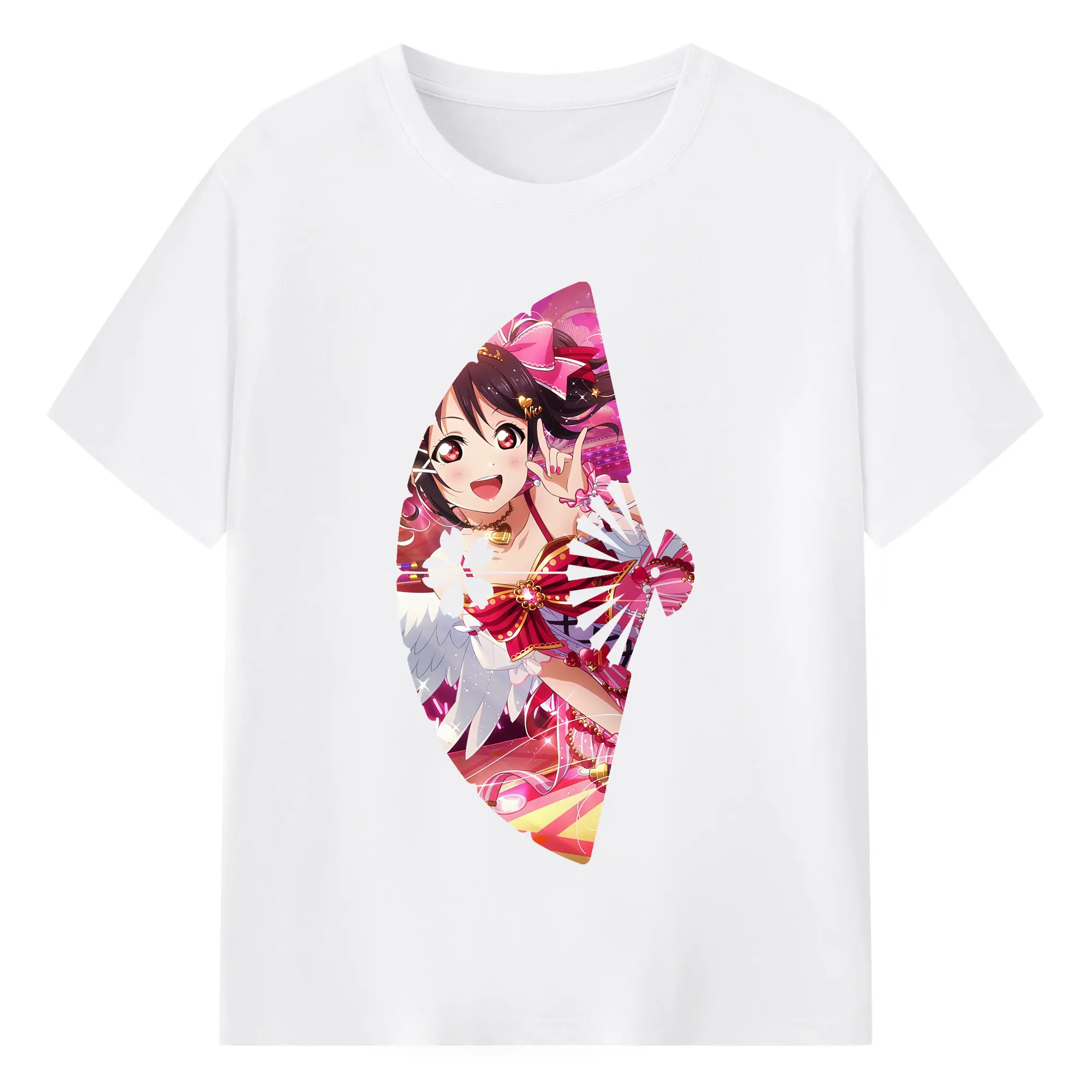 Love Live! グッズ,矢澤にこ - 綿100％ 半袖Tシャツ ・ フロントプリント ・ 快適 通気性 ・ 日常使い 散歩 スポーツ用
