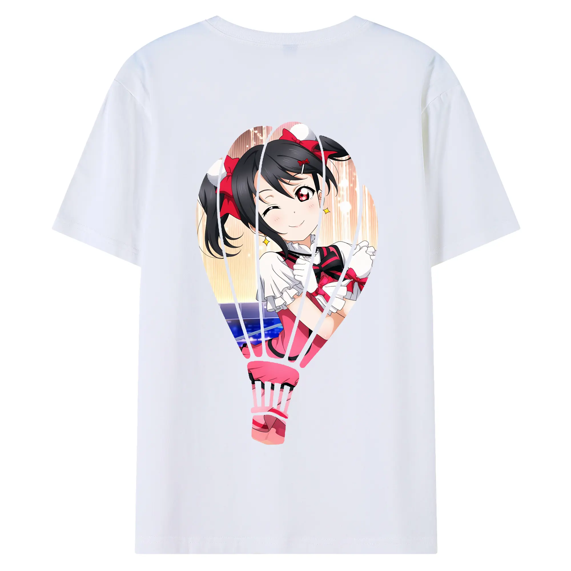 Love Live! グッズ,矢澤にこ - 綿100％ 半袖Tシャツ ・ バックプリント ・ 快適 通気性 ・ 日常使い 散歩 スポーツ用