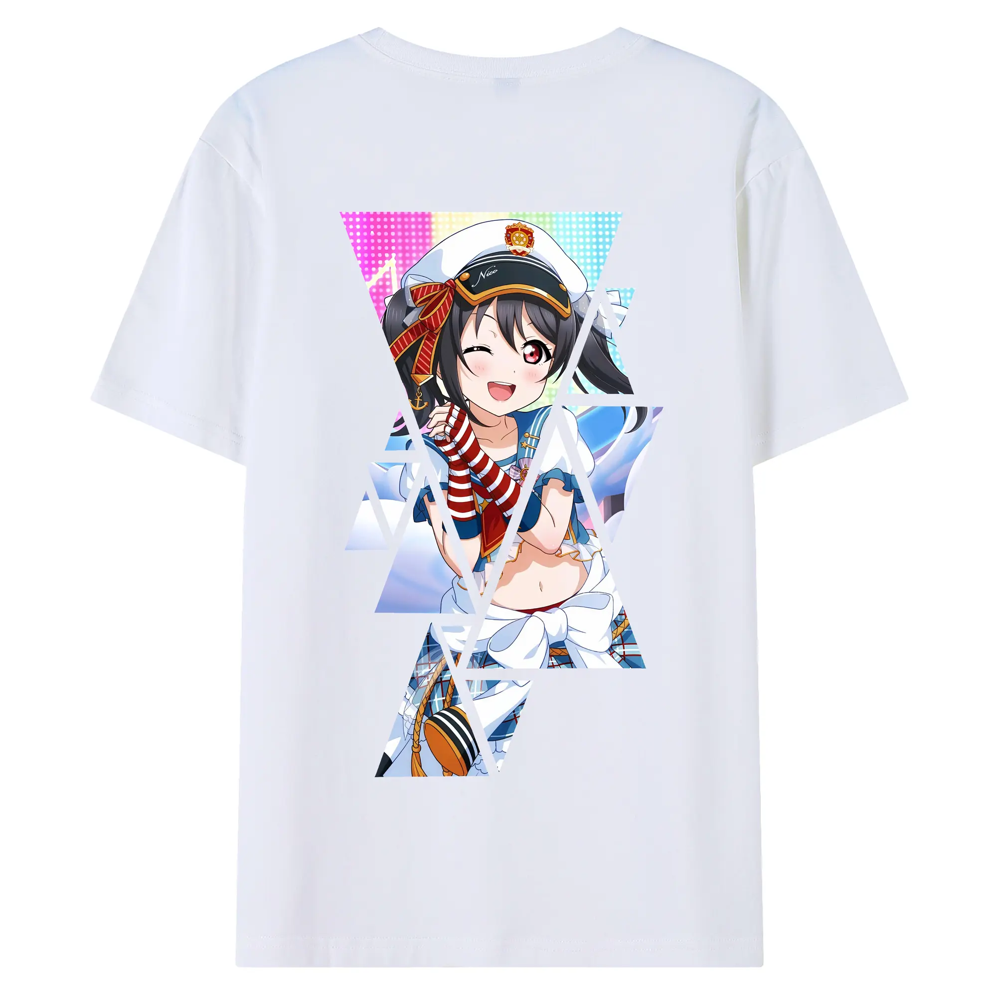 Love Live! グッズ,矢澤にこ - 綿100％ 半袖Tシャツ ・ バックプリント ・ 快適 通気性 ・ 日常使い 散歩 スポーツ用