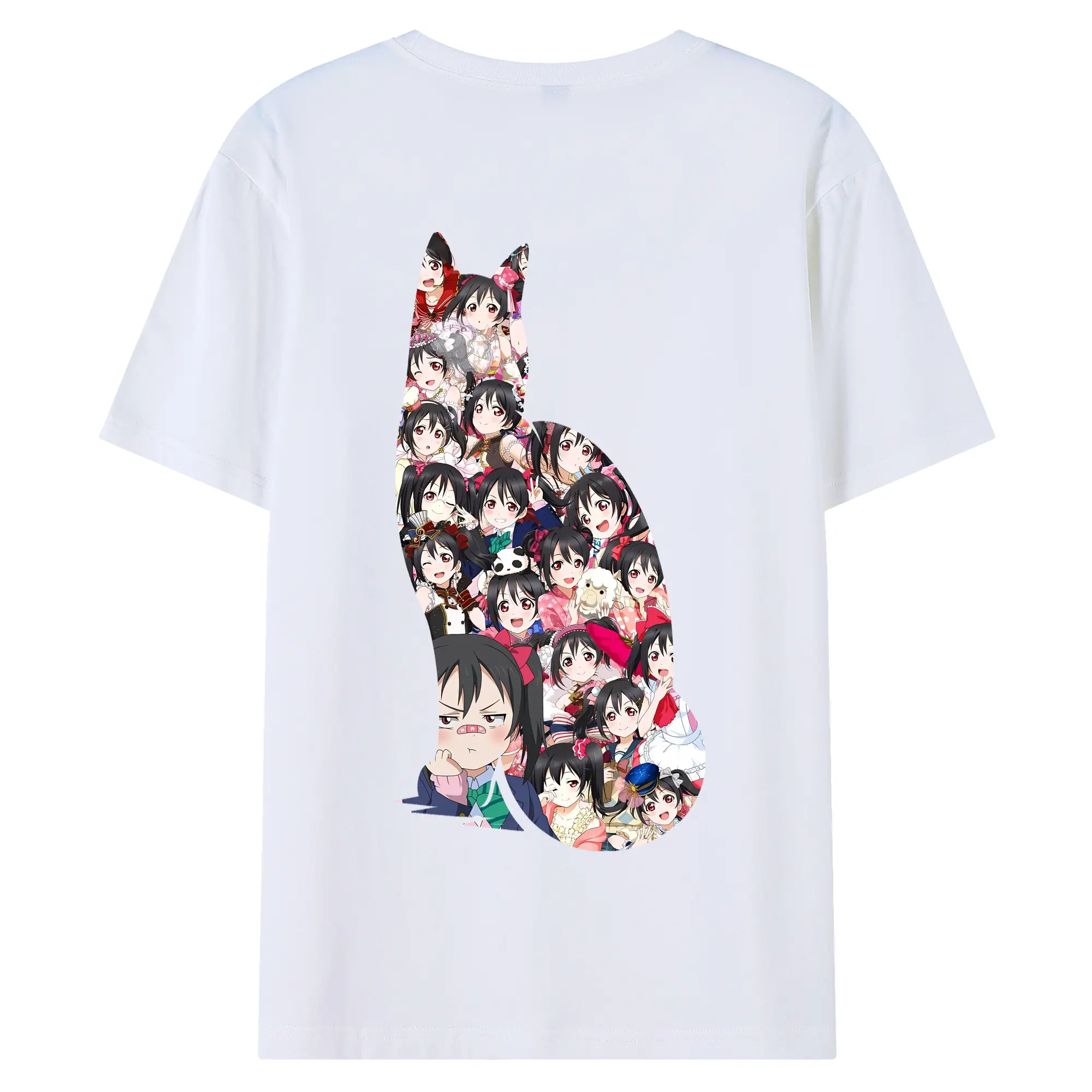 Love Live! グッズ,矢澤にこ - 綿100％ 半袖Tシャツ ・ バックプリント ・ 快適 通気性 ・ 日常使い 散歩 スポーツ用