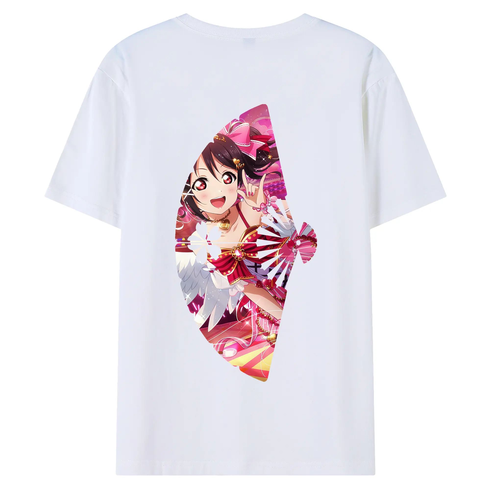 Love Live! グッズ,矢澤にこ - 綿100％ 半袖Tシャツ ・ バックプリント ・ 快適 通気性 ・ 日常使い 散歩 スポーツ用