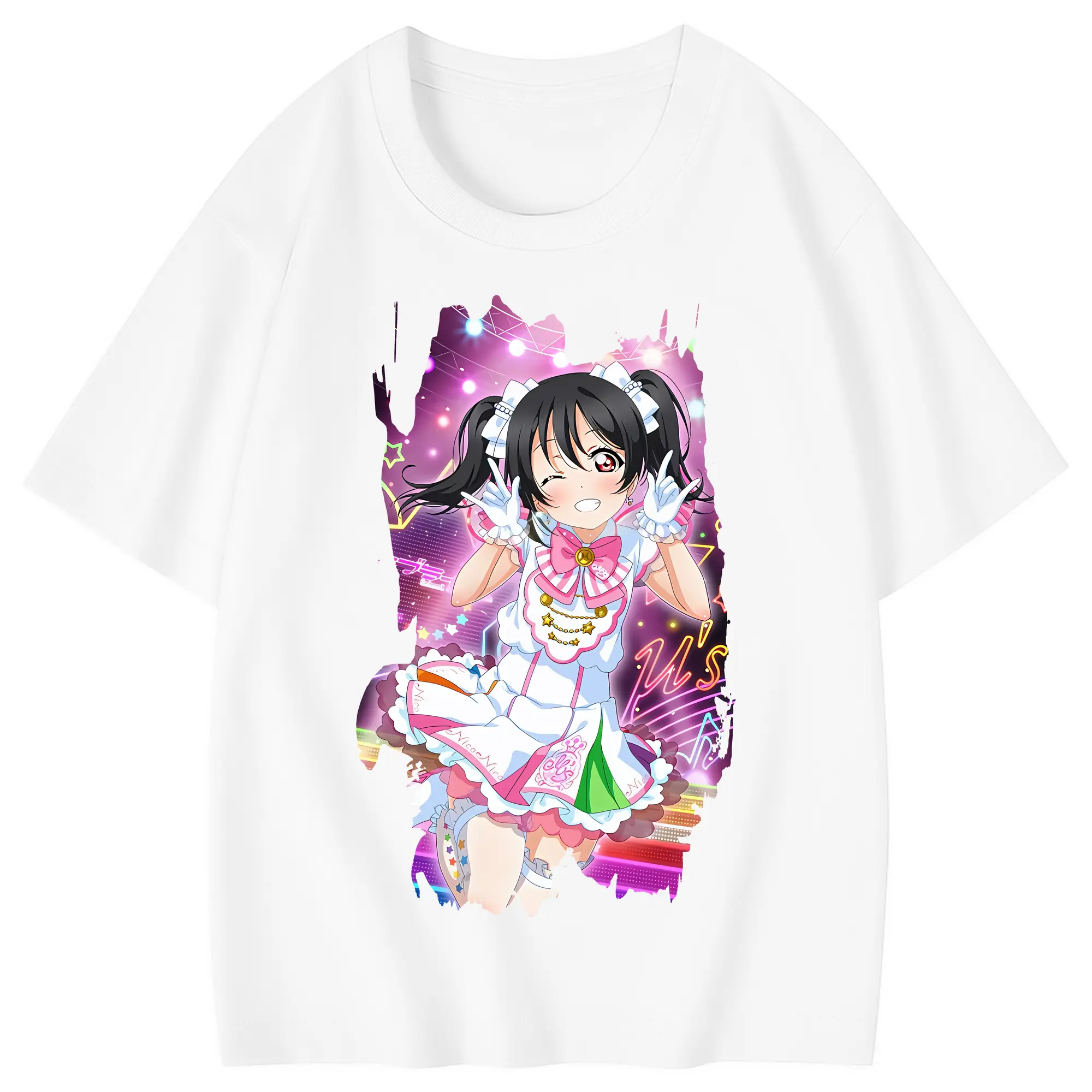 Love Live! グッズ,矢澤にこ - 綿100％ キッズTシャツ ・ フロントプリント ・ 快適 通気性 ・ スポーツ カジュアル 散歩用