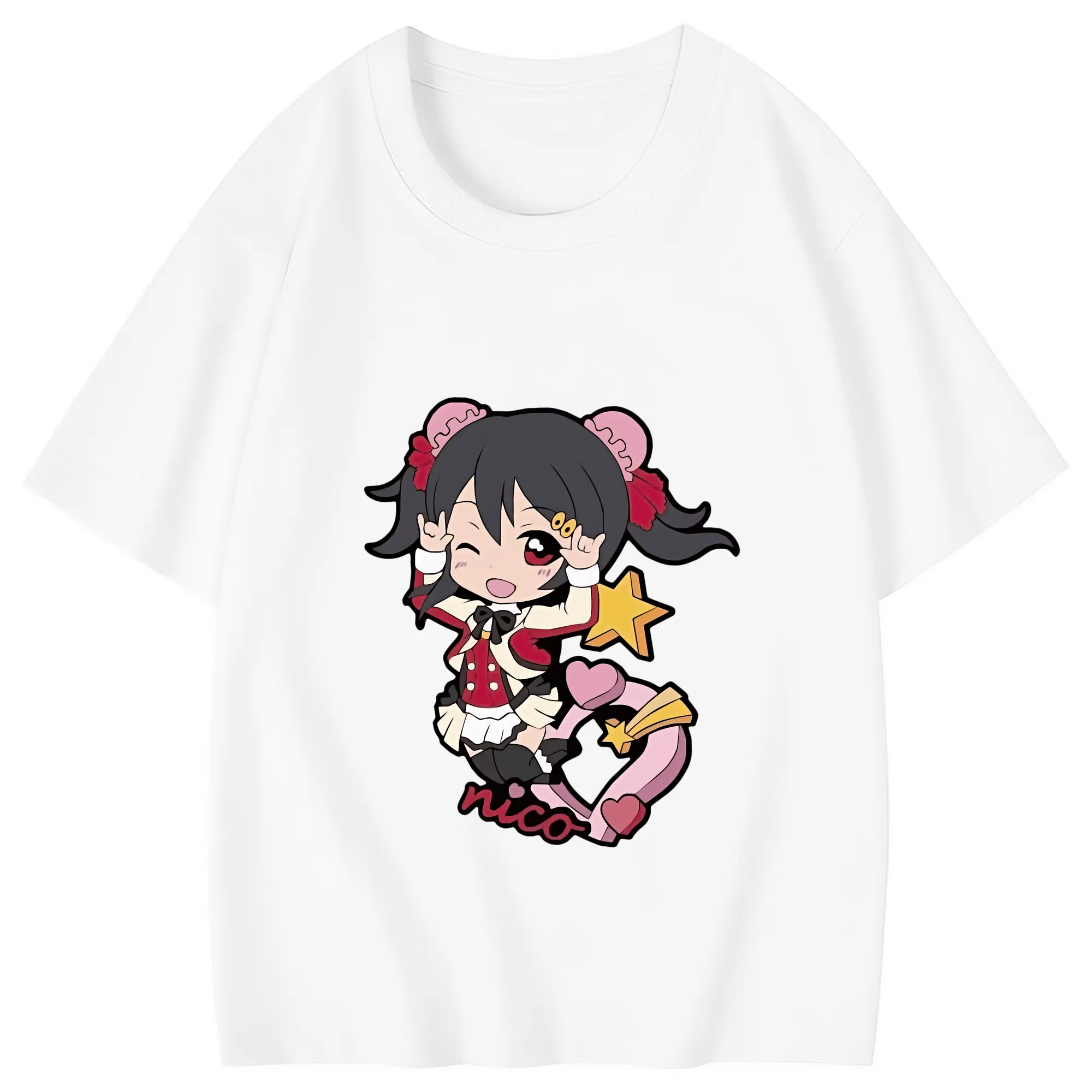 Love Live! グッズ,矢澤にこ - 綿100％ キッズTシャツ ・ フロントプリント ・ 快適 通気性 ・ スポーツ カジュアル 散歩用