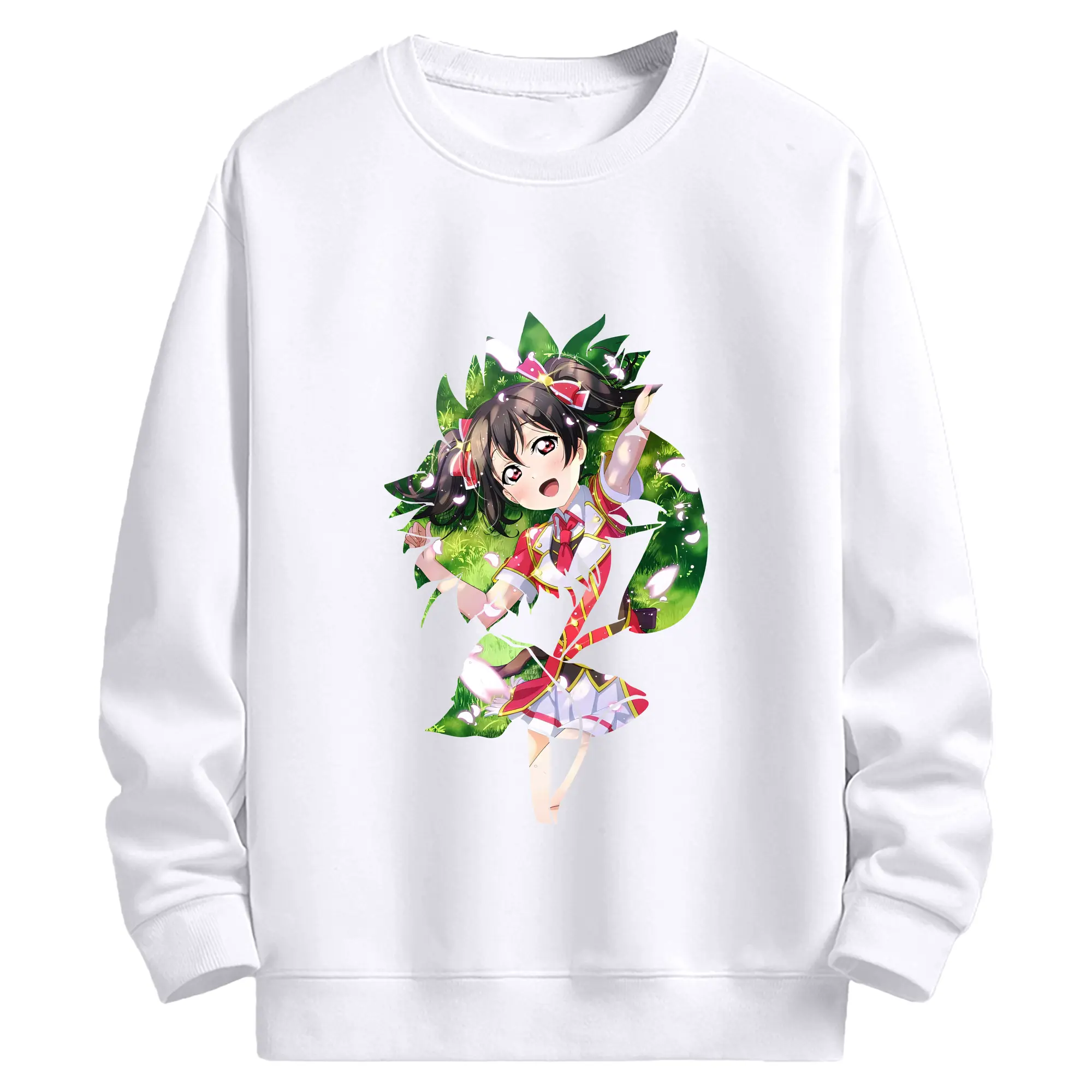 Love Live! グッズ,矢澤にこ - 高品質 クルーネック スウェット ・ コットン59％ ポリエステル41％ ・ ユニセックス 長袖 トレーナー ・ カジュアル デイリー スポーツ 散歩用