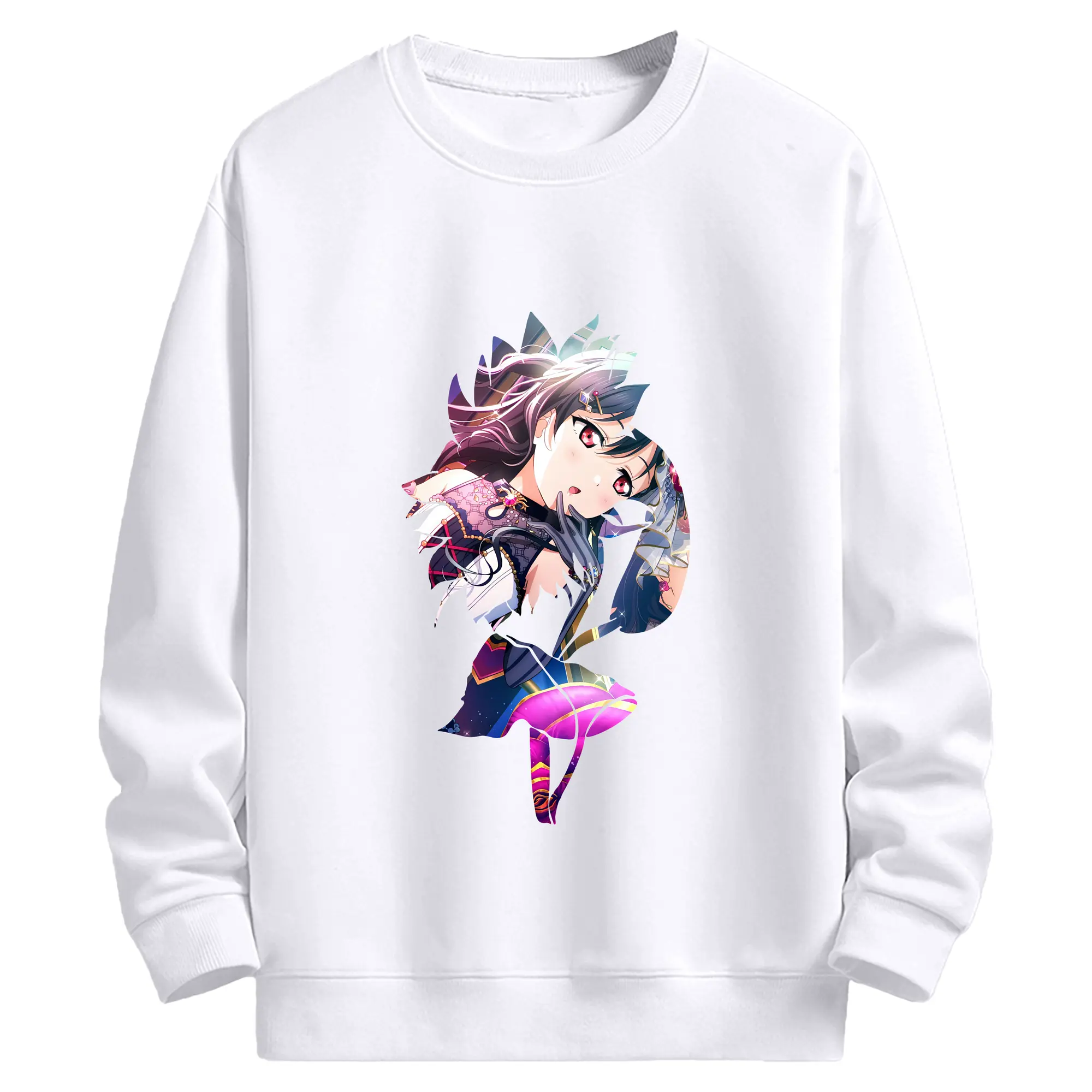 Love Live! グッズ,矢澤にこ - 高品質 クルーネック スウェット ・ コットン59％ ポリエステル41％ ・ ユニセックス 長袖 トレーナー ・ カジュアル デイリー スポーツ 散歩用