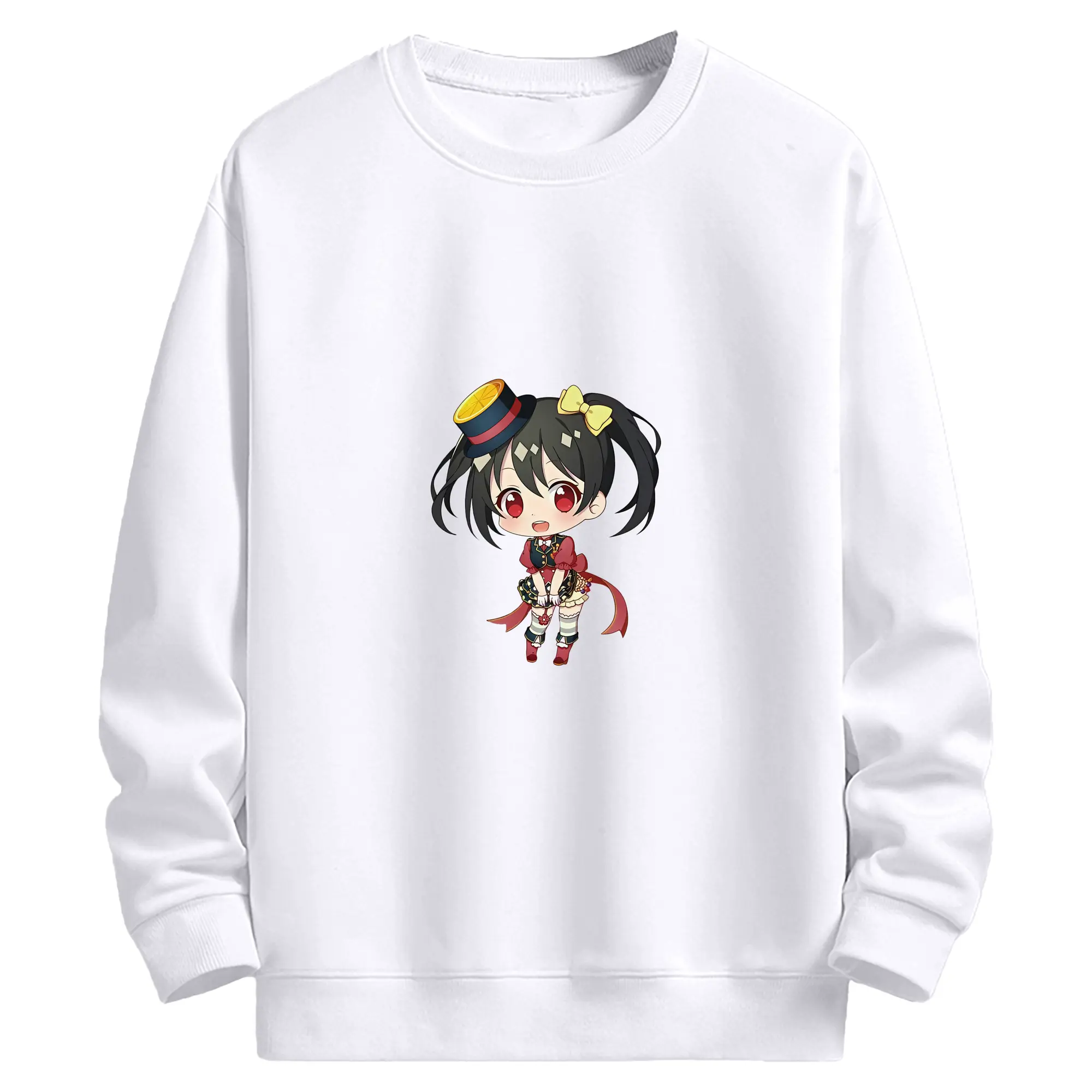 Love Live! グッズ,矢澤にこ - 高品質 クルーネック スウェット ・ コットン59％ ポリエステル41％ ・ ユニセックス 長袖 トレーナー ・ カジュアル デイリー スポーツ 散歩用