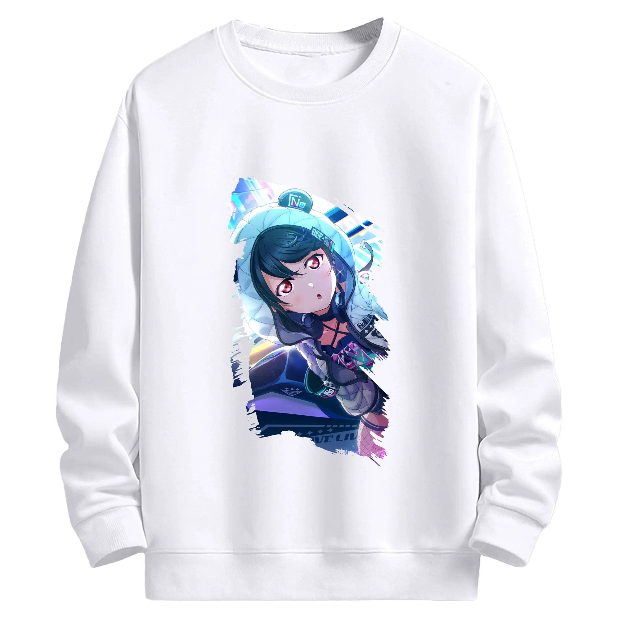 Love Live! グッズ,矢澤にこ - 高品質 クルーネック スウェット ・ コットン59％ ポリエステル41％ ・ ユニセックス 長袖 トレーナー ・ カジュアル デイリー スポーツ 散歩用