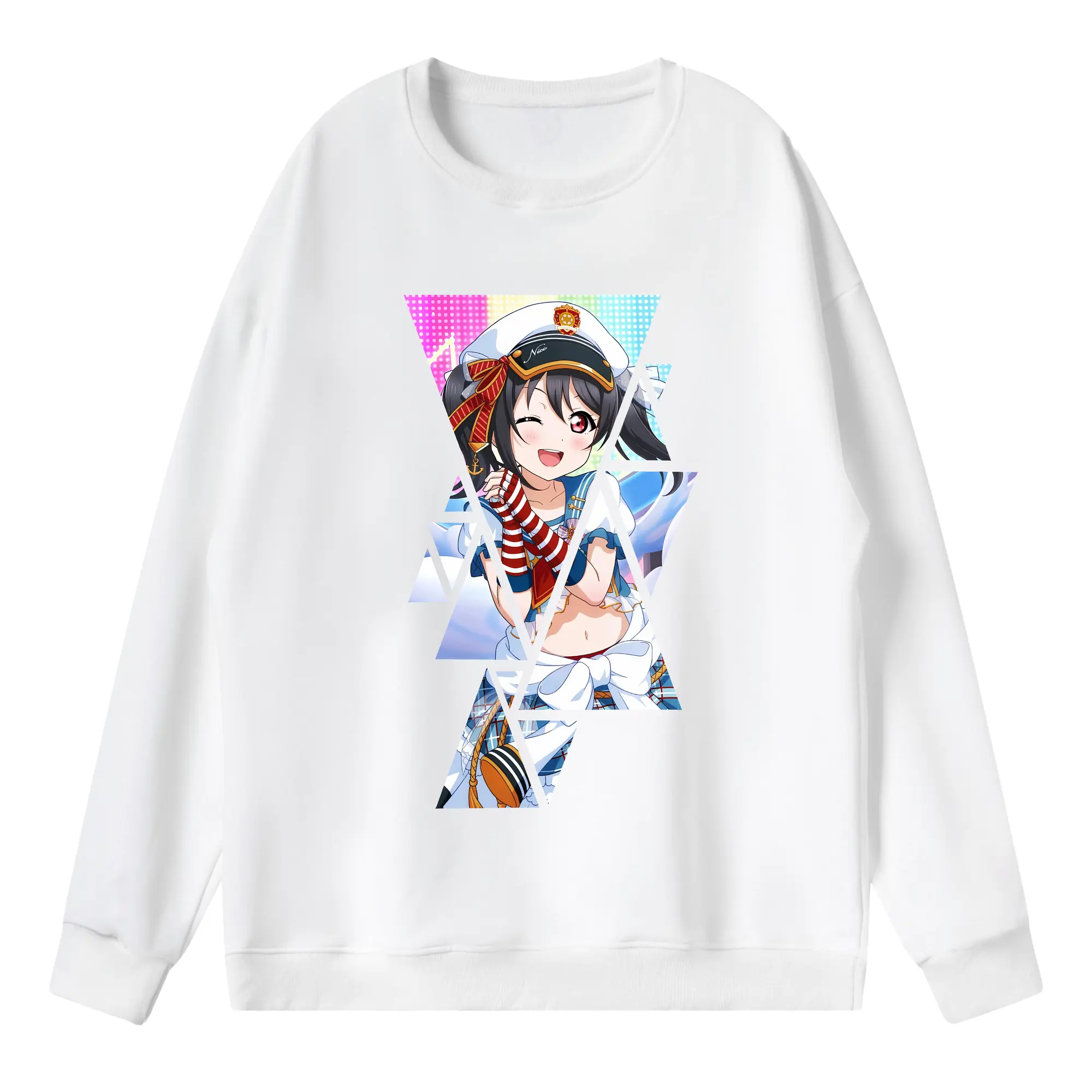 Love Live! グッズ,矢澤にこ - 薄手 クルーネック スウェット 裏毛260g · ポリエステル 春秋向け カジュアル 男女兼用 · トレーナー デイリー スポーツ 散歩に最適