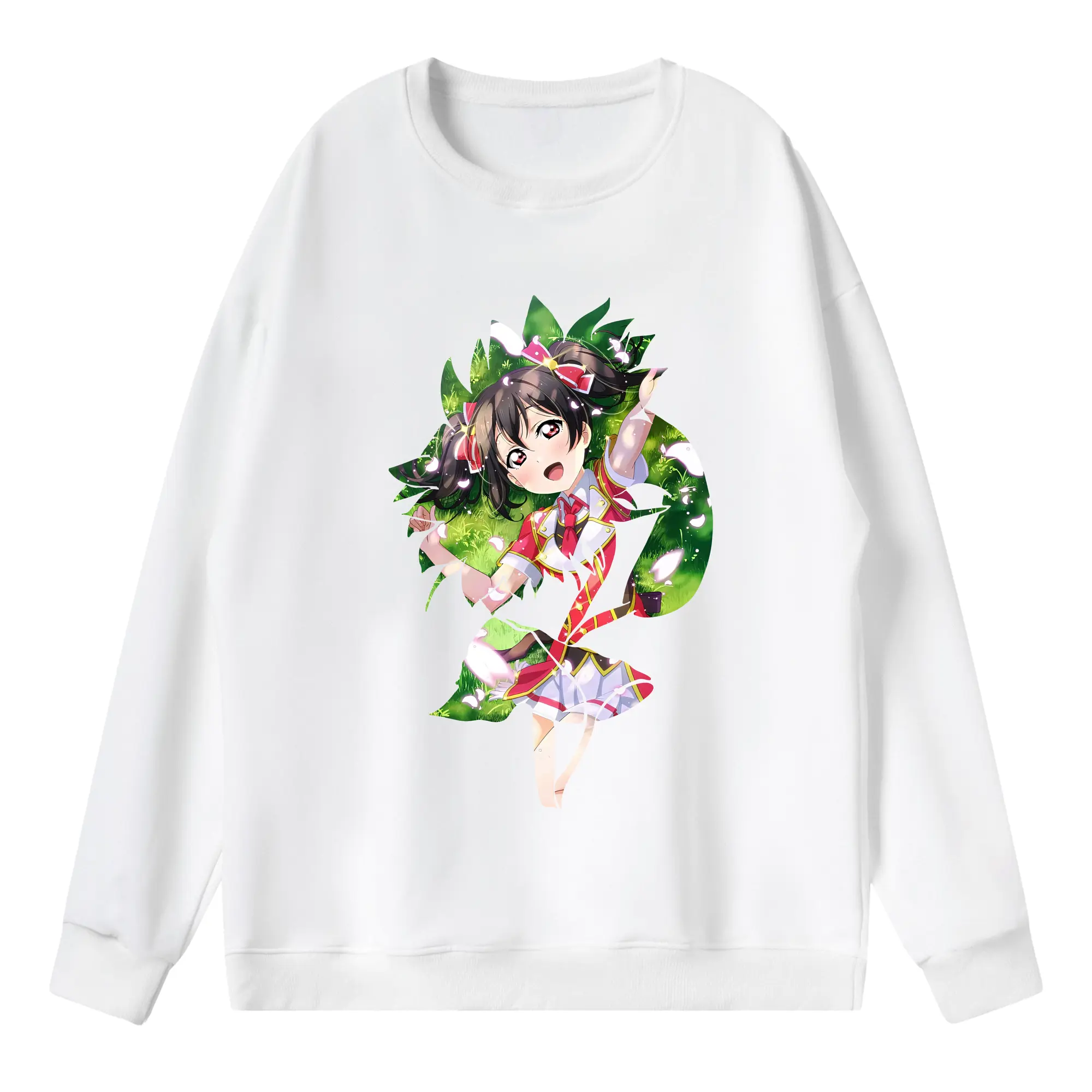 Love Live! グッズ,矢澤にこ - 薄手 クルーネック スウェット 裏毛260g · ポリエステル 春秋向け カジュアル 男女兼用 · トレーナー デイリー スポーツ 散歩に最適