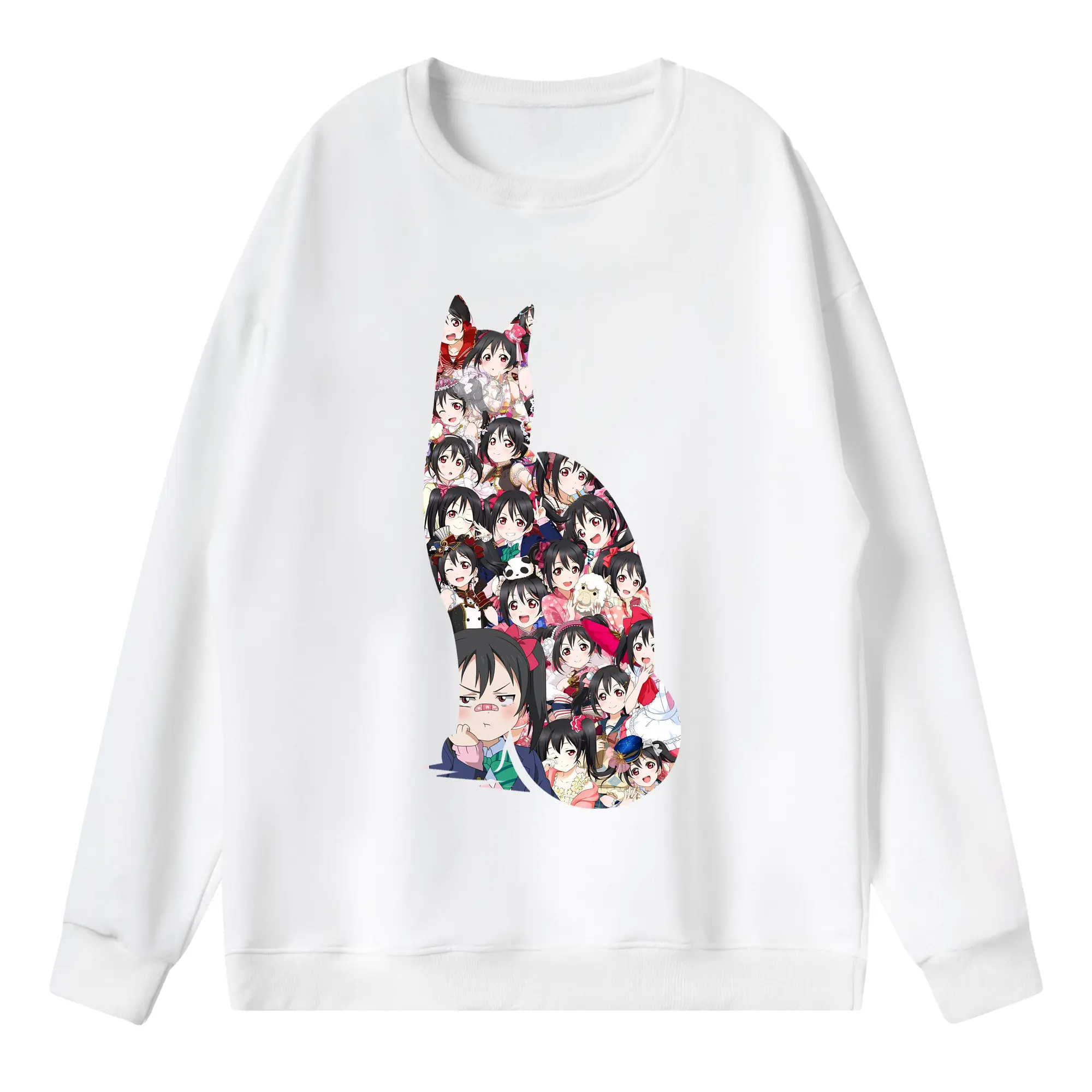 Love Live! グッズ,矢澤にこ - 薄手 クルーネック スウェット 裏毛260g · ポリエステル 春秋向け カジュアル 男女兼用 · トレーナー デイリー スポーツ 散歩に最適