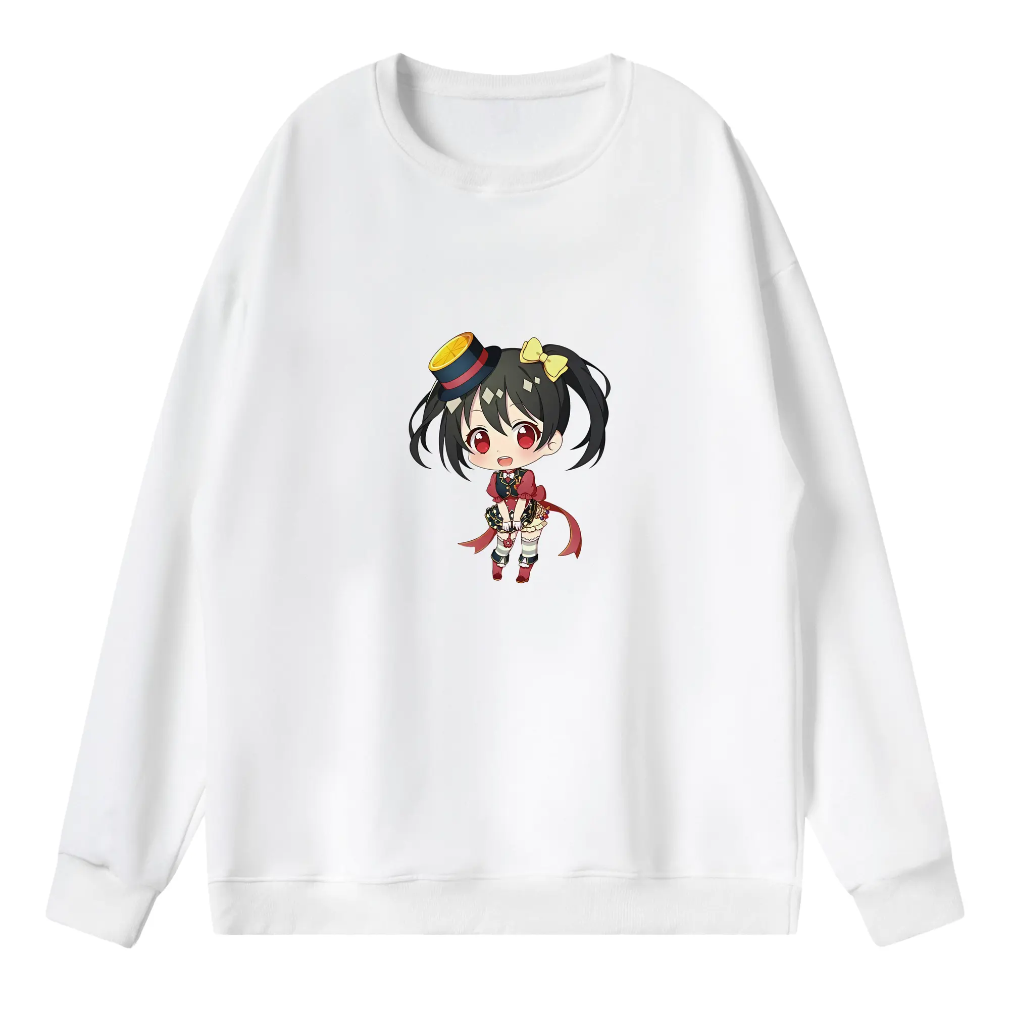 Love Live! グッズ,矢澤にこ - 薄手 クルーネック スウェット 裏毛260g · ポリエステル 春秋向け カジュアル 男女兼用 · トレーナー デイリー スポーツ 散歩に最適