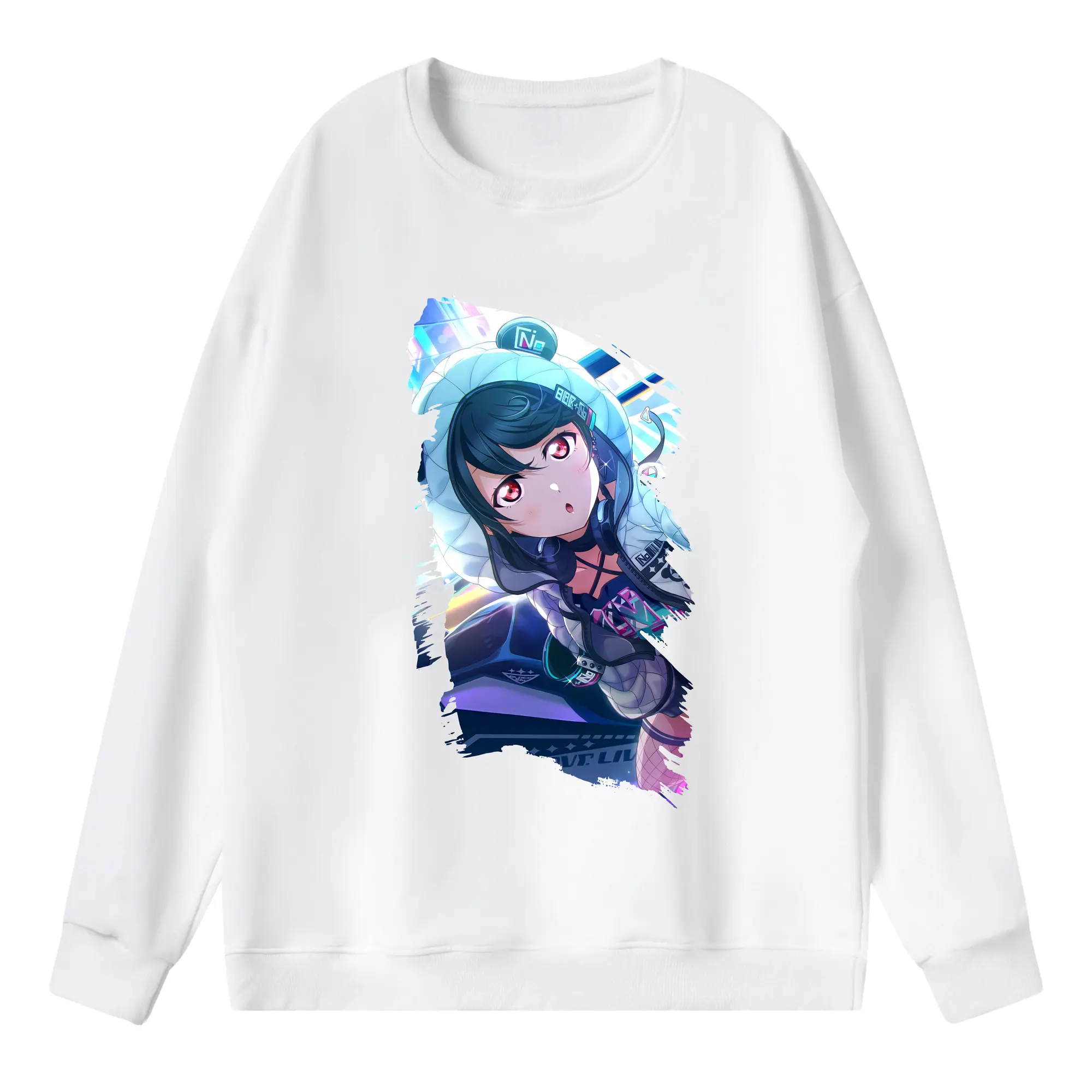 Love Live! グッズ,矢澤にこ - 薄手 クルーネック スウェット 裏毛260g · ポリエステル 春秋向け カジュアル 男女兼用 · トレーナー デイリー スポーツ 散歩に最適