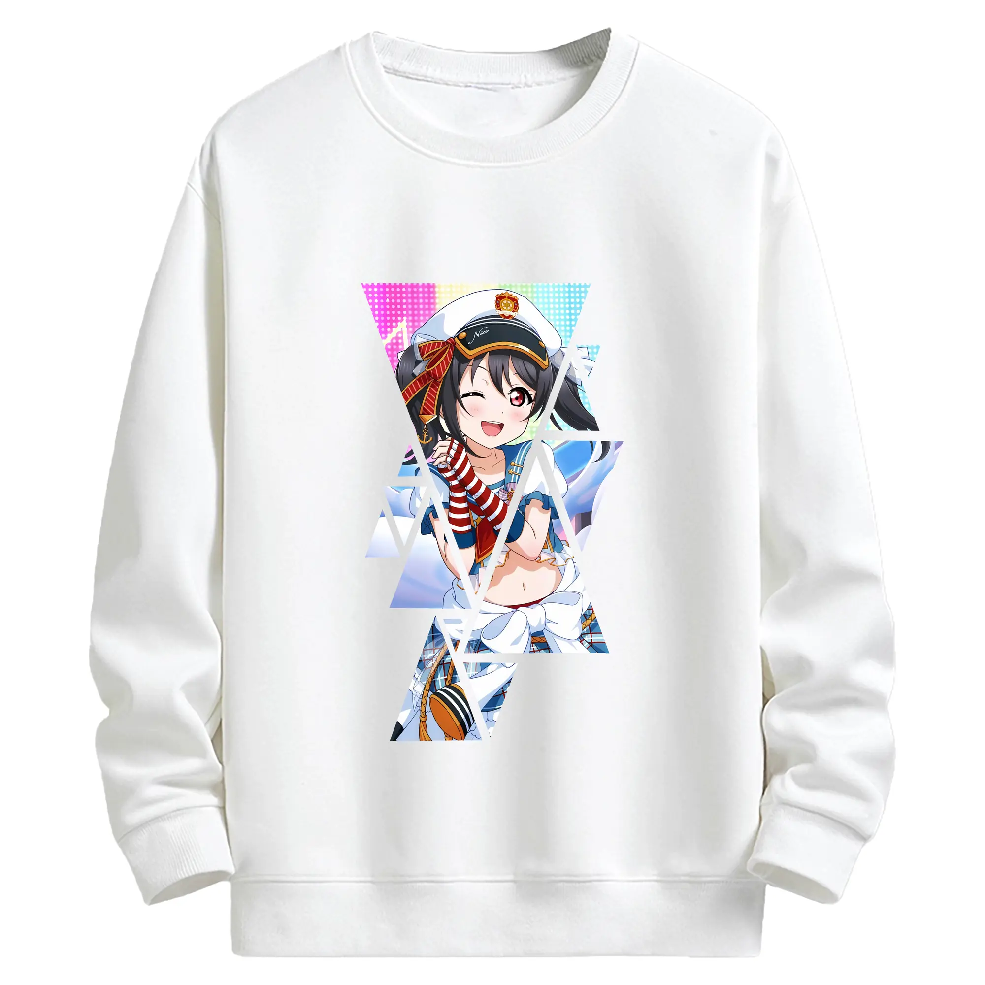 Love Live! グッズ,矢澤にこ - キッズ クルーネックスウェットシャツ ・ フロントプリント ・ 綿80％ ポリエステル20％ ・ 快適 通学 スポーツ 日常使い お散歩用