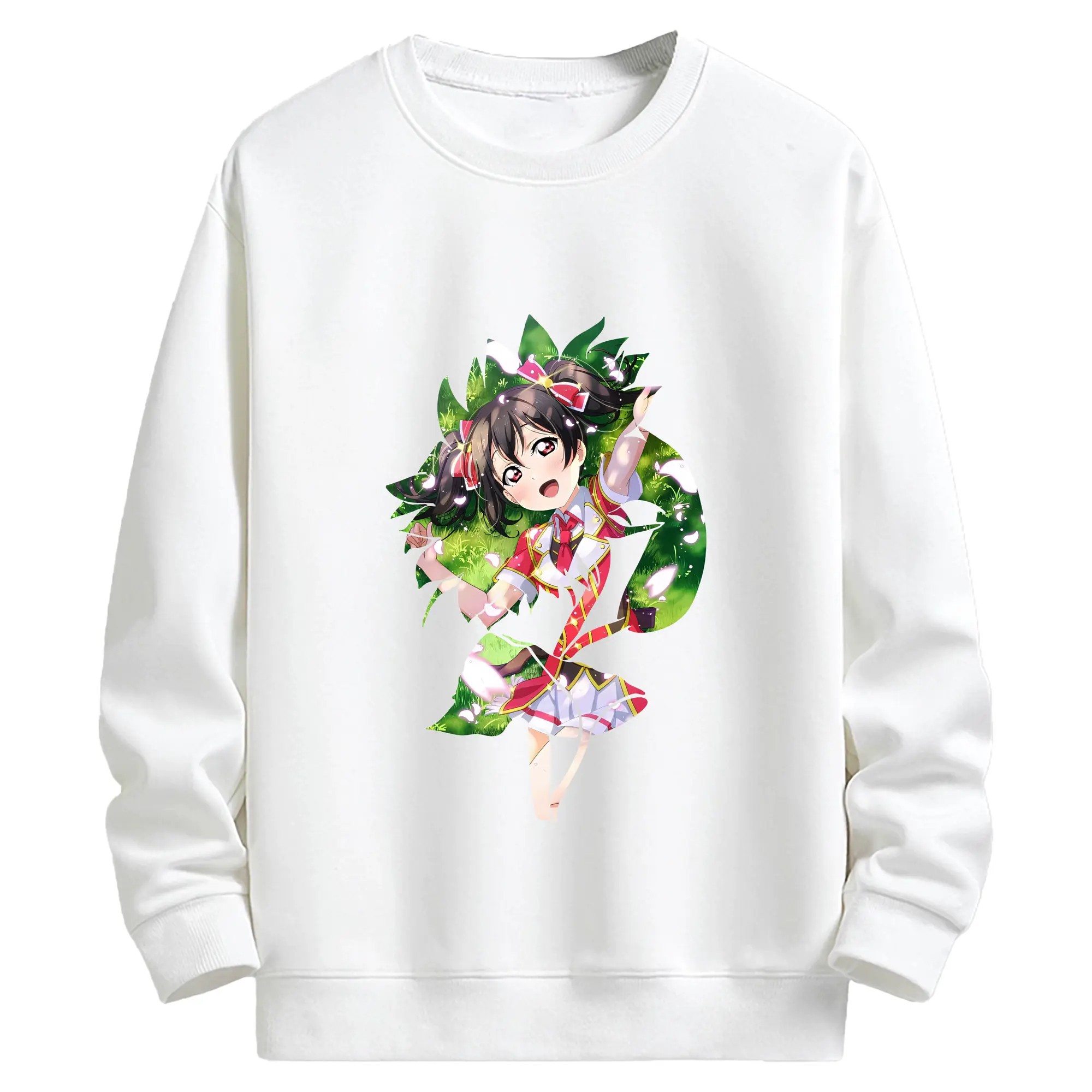 Love Live! グッズ,矢澤にこ - キッズ クルーネックスウェットシャツ ・ フロントプリント ・ 綿80％ ポリエステル20％ ・ 快適 通学 スポーツ 日常使い お散歩用