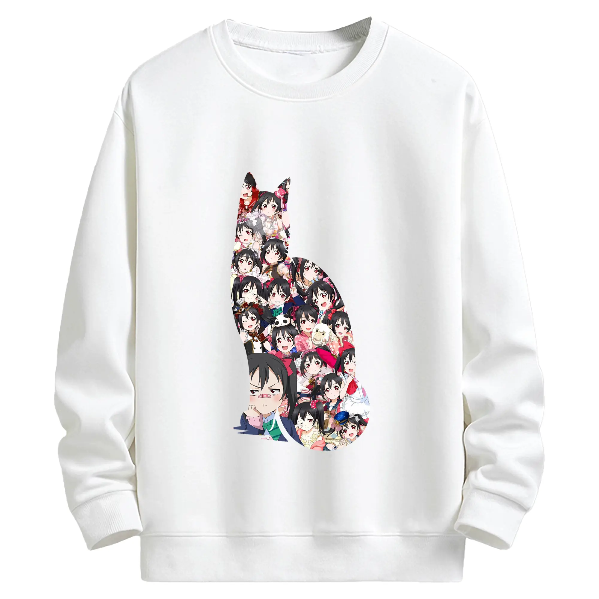 Love Live! グッズ,矢澤にこ - キッズ クルーネックスウェットシャツ ・ フロントプリント ・ 綿80％ ポリエステル20％ ・ 快適 通学 スポーツ 日常使い お散歩用