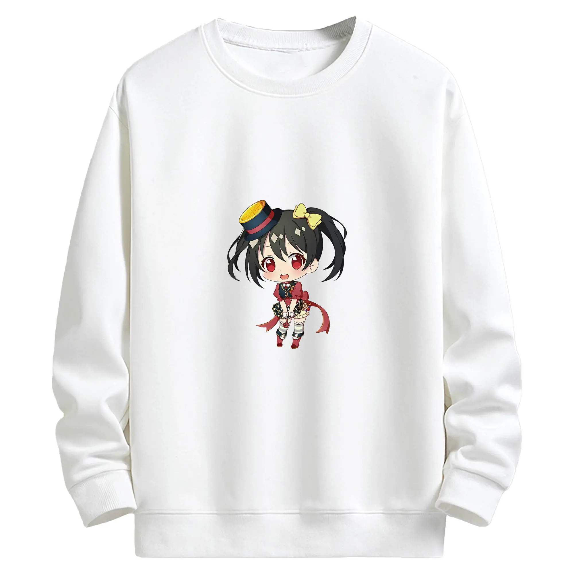 Love Live! グッズ,矢澤にこ - キッズ クルーネックスウェットシャツ ・ フロントプリント ・ 綿80％ ポリエステル20％ ・ 快適 通学 スポーツ 日常使い お散歩用