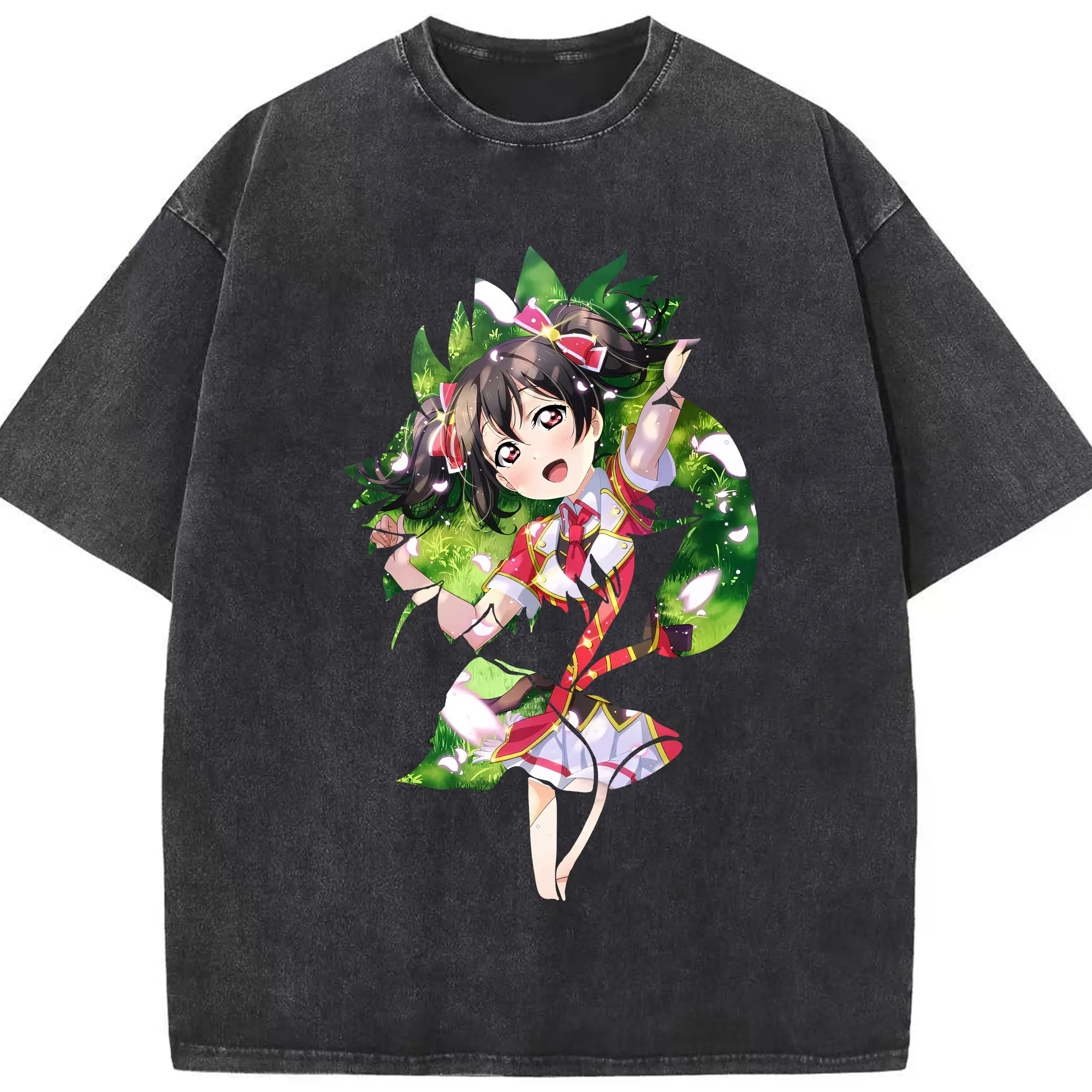 Love Live! グッズ,矢澤にこ - 綿100％ ヴィンテージ風 半袖Tシャツ ・ フロントプリント ・ 柔らか肌触り ・ 通気性 快適 ・ スポーツ カジュアル 外出用