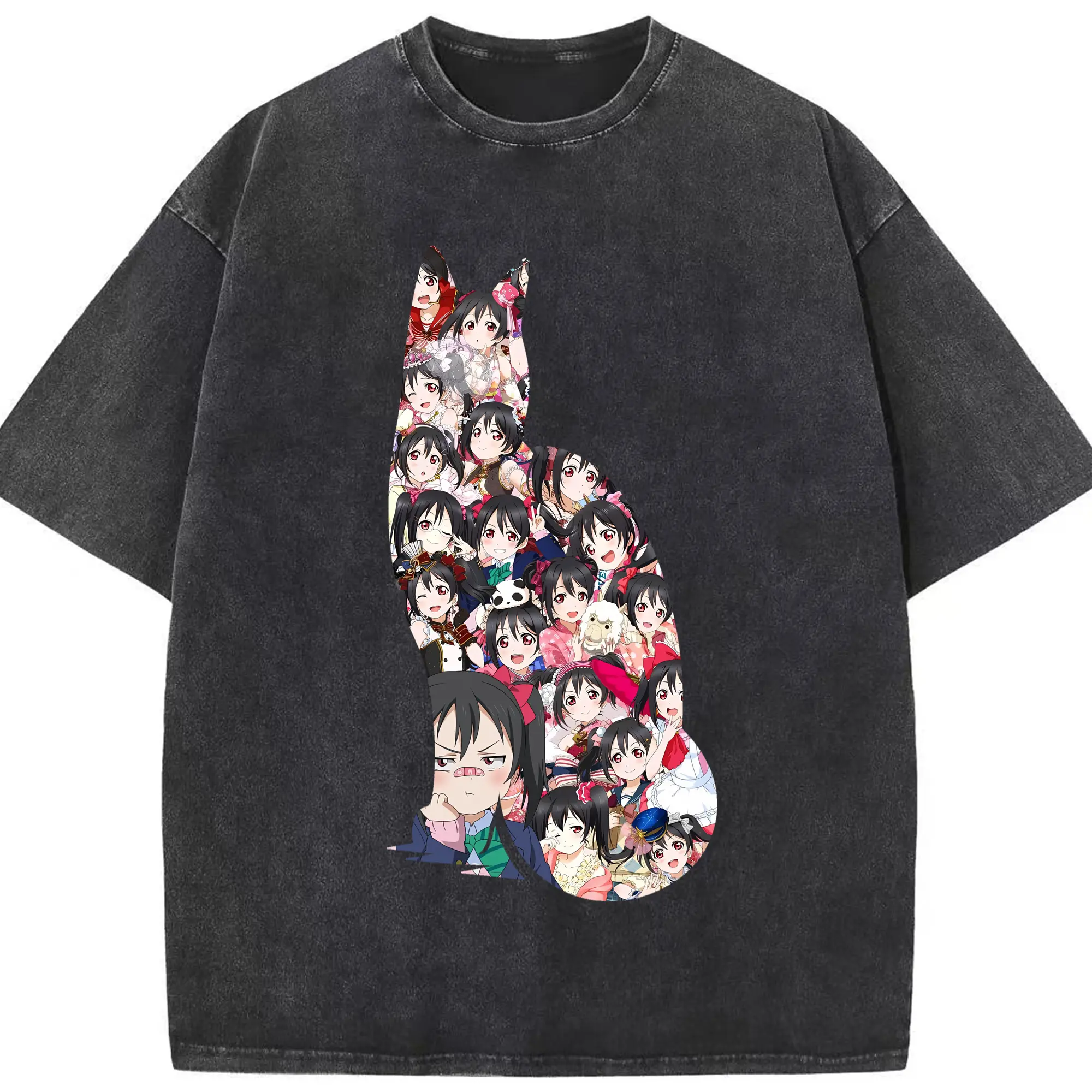 Love Live! グッズ,矢澤にこ - 綿100％ ヴィンテージ風 半袖Tシャツ ・ フロントプリント ・ 柔らか肌触り ・ 通気性 快適 ・ スポーツ カジュアル 外出用