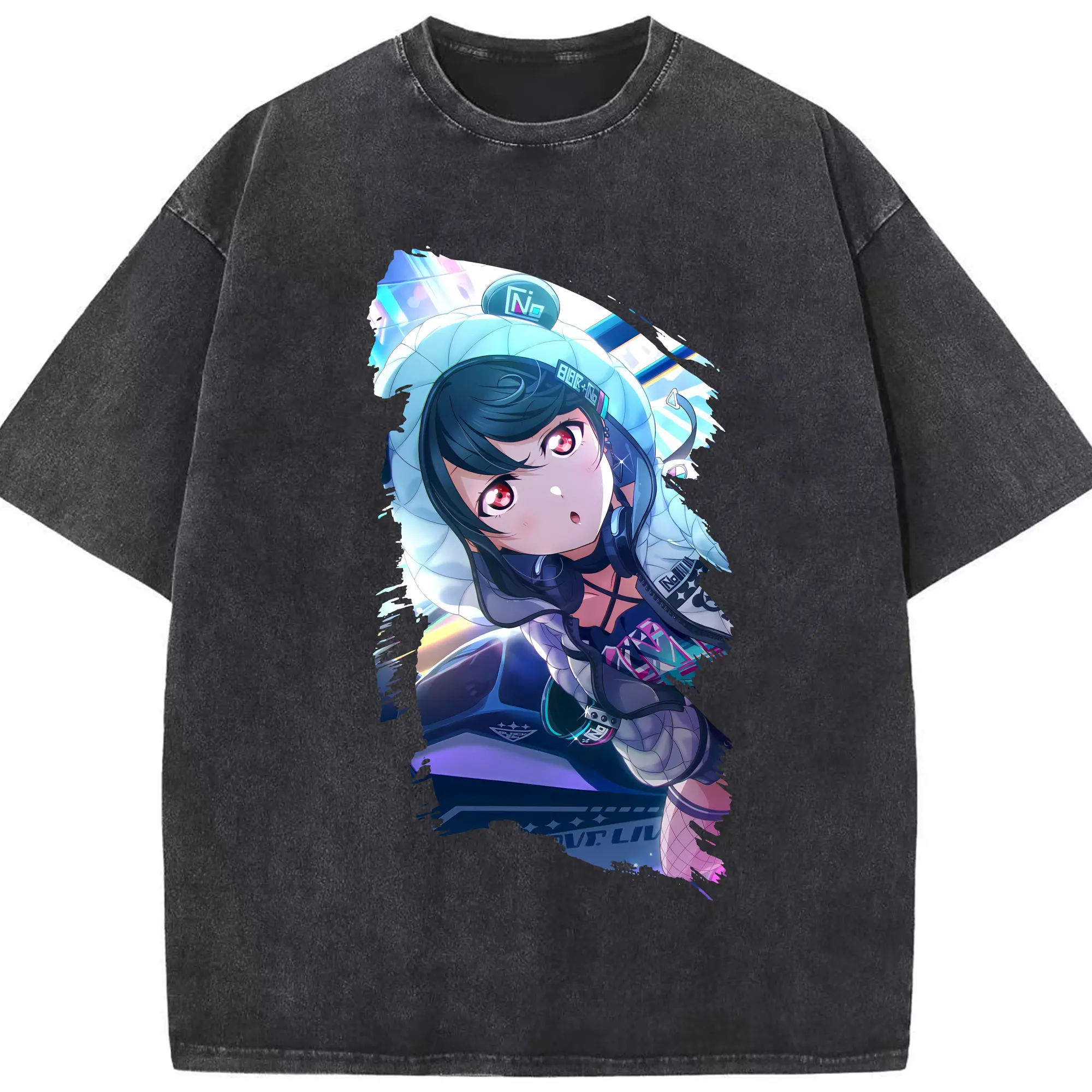 Love Live! グッズ,矢澤にこ - 綿100％ ヴィンテージ風 半袖Tシャツ ・ フロントプリント ・ 柔らか肌触り ・ 通気性 快適 ・ スポーツ カジュアル 外出用