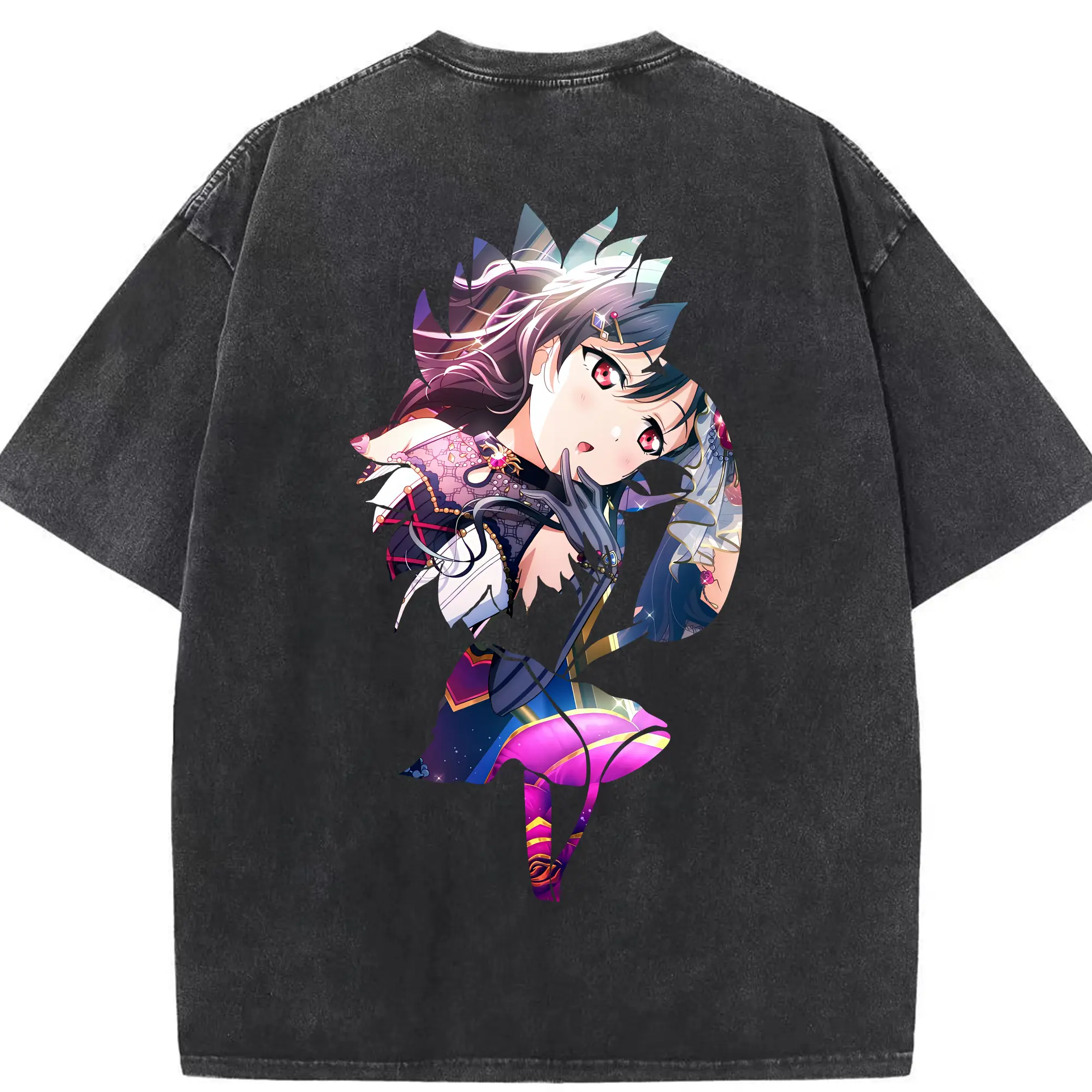 Love Live! グッズ,矢澤にこ - 綿100％ ヴィンテージ風 半袖Tシャツ ・ 背面プリント ・ 柔らか肌触り ・ 通気性 快適 ・ スポーツ カジュアル 外出用