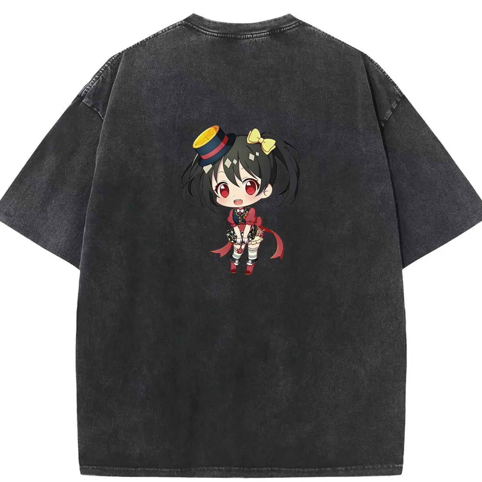 Love Live! グッズ,矢澤にこ - 綿100％ ヴィンテージ風 半袖Tシャツ ・ 背面プリント ・ 柔らか肌触り ・ 通気性 快適 ・ スポーツ カジュアル 外出用