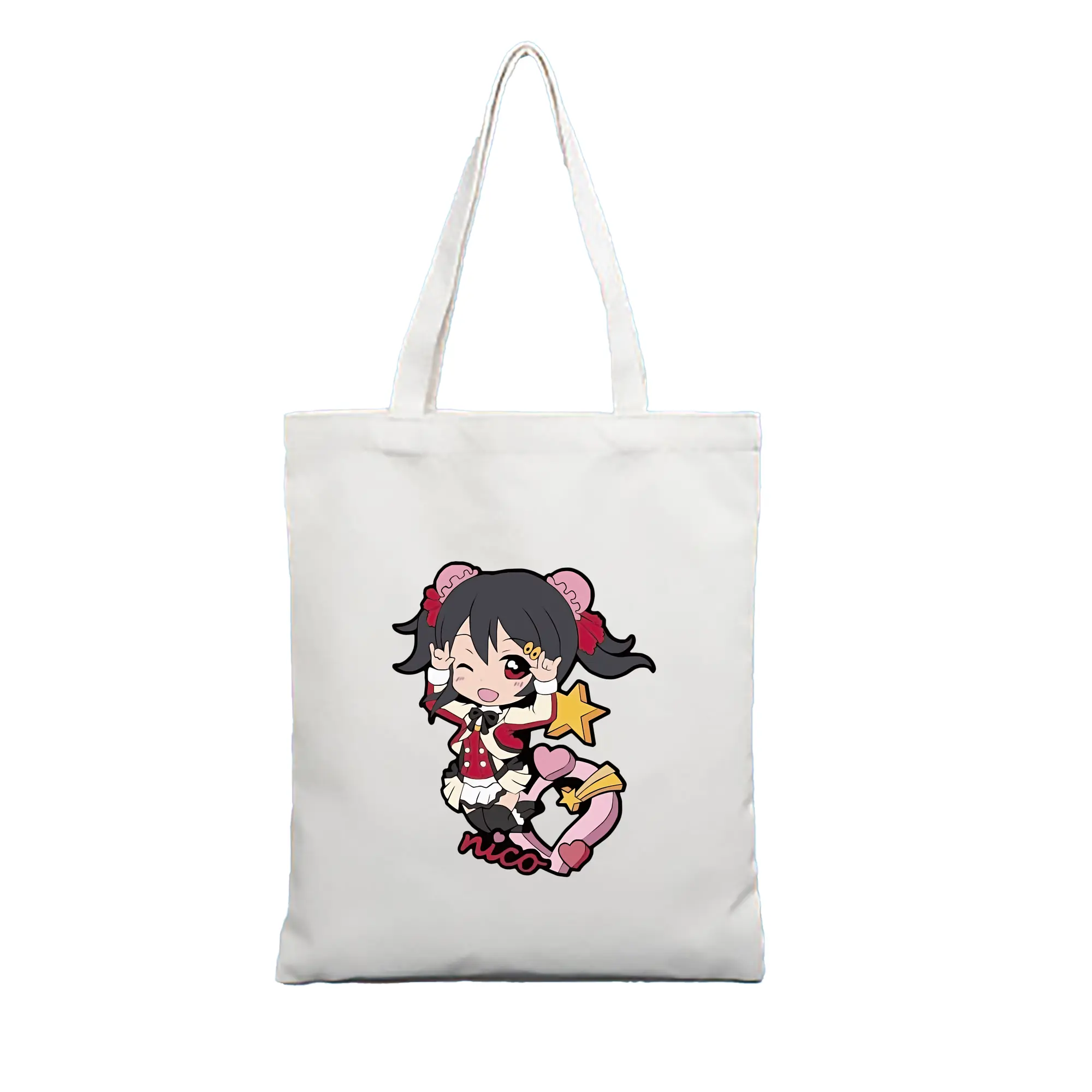 Love Live! グッズ,矢澤にこ - 縦型キャンバス手提げバッグ（トートバッグ） ・ キャンバス素材 ・ ショッピング用 ・ 軽量 丈夫 お手入れ簡単