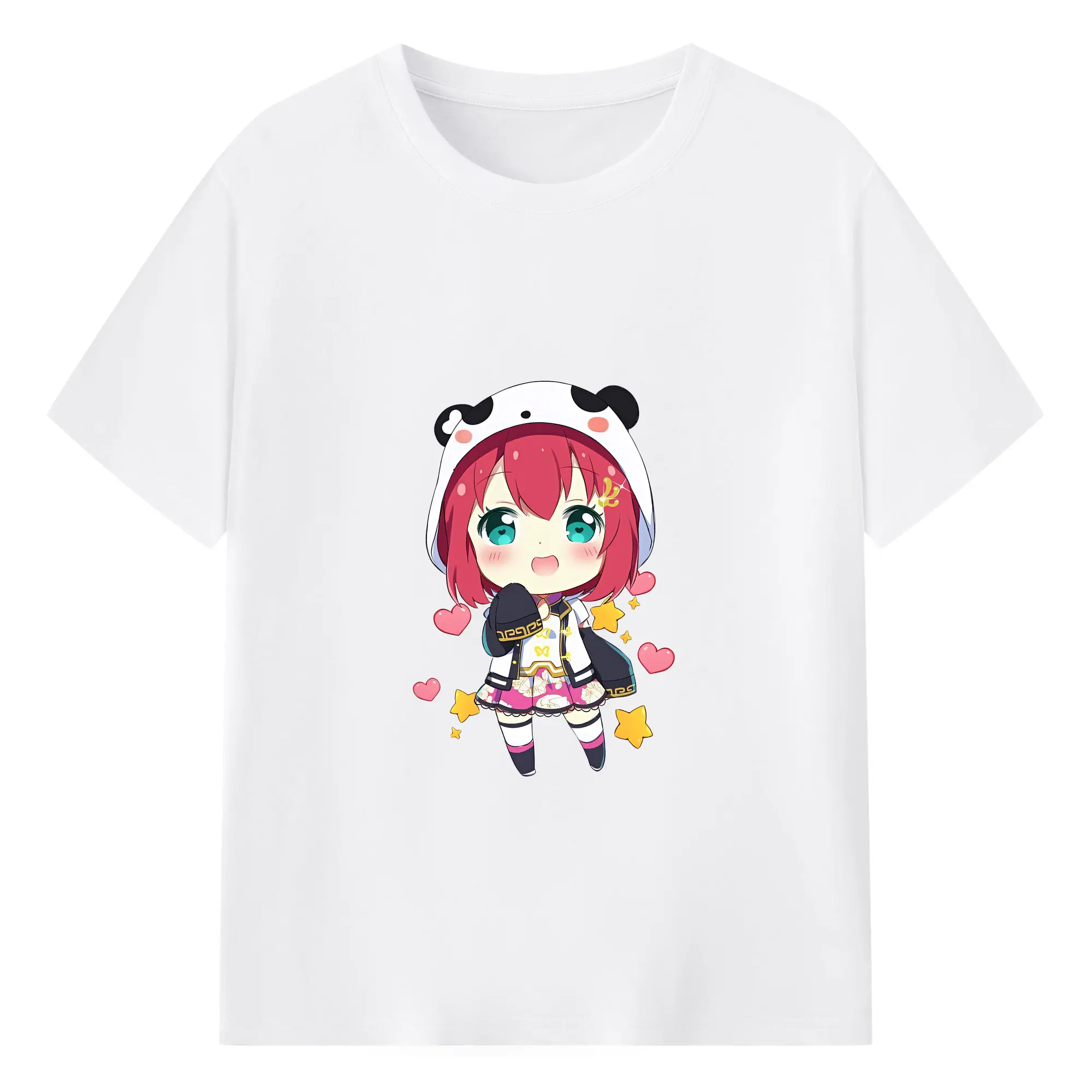 Love Live! グッズ,黒澤ルビィ - 綿100％ 半袖Tシャツ ・ フロントプリント ・ 快適 通気性 ・ 日常使い 散歩 スポーツ用