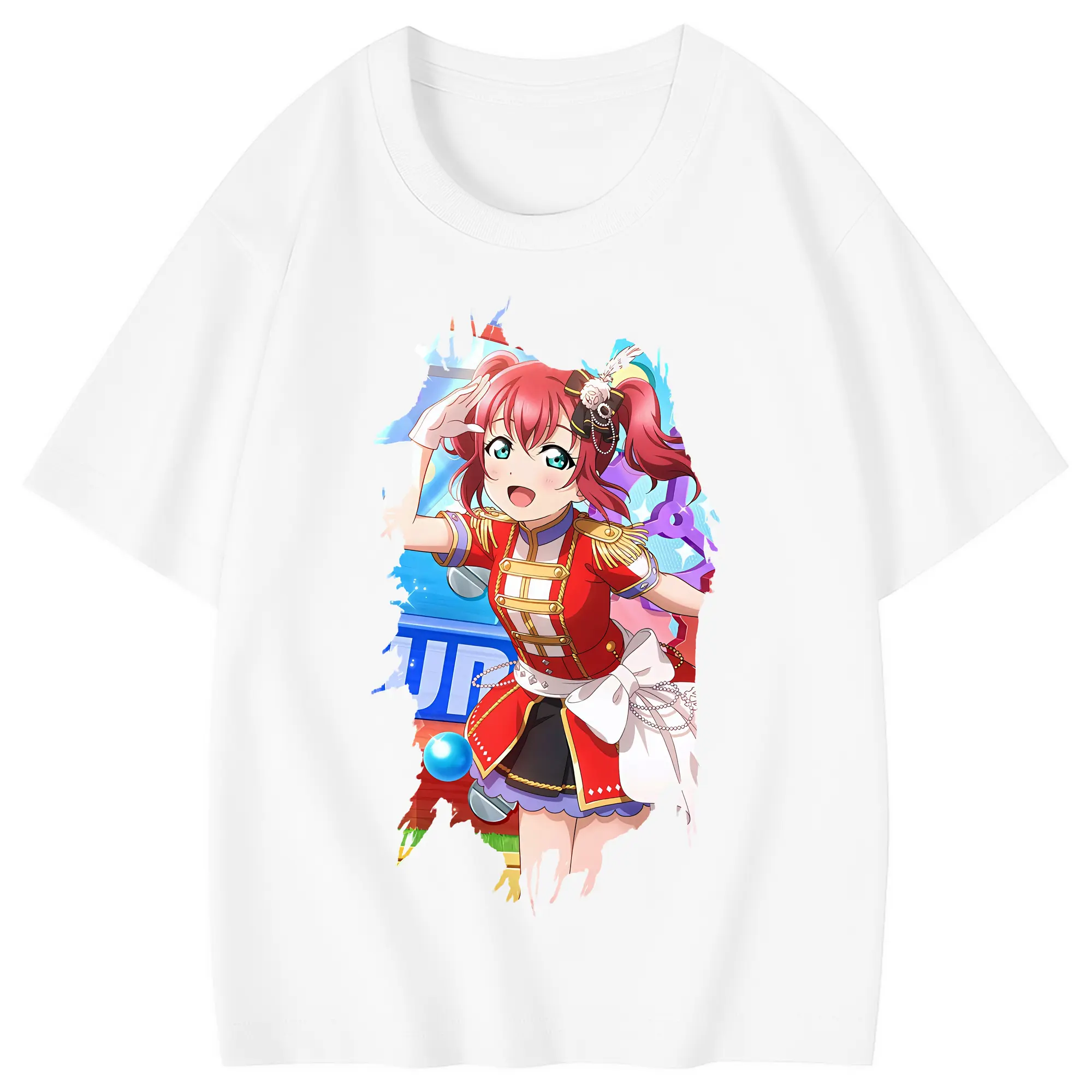 Love Live! グッズ,黒澤ルビィ - 綿100％ キッズTシャツ ・ フロントプリント ・ 快適 通気性 ・ スポーツ カジュアル 散歩用