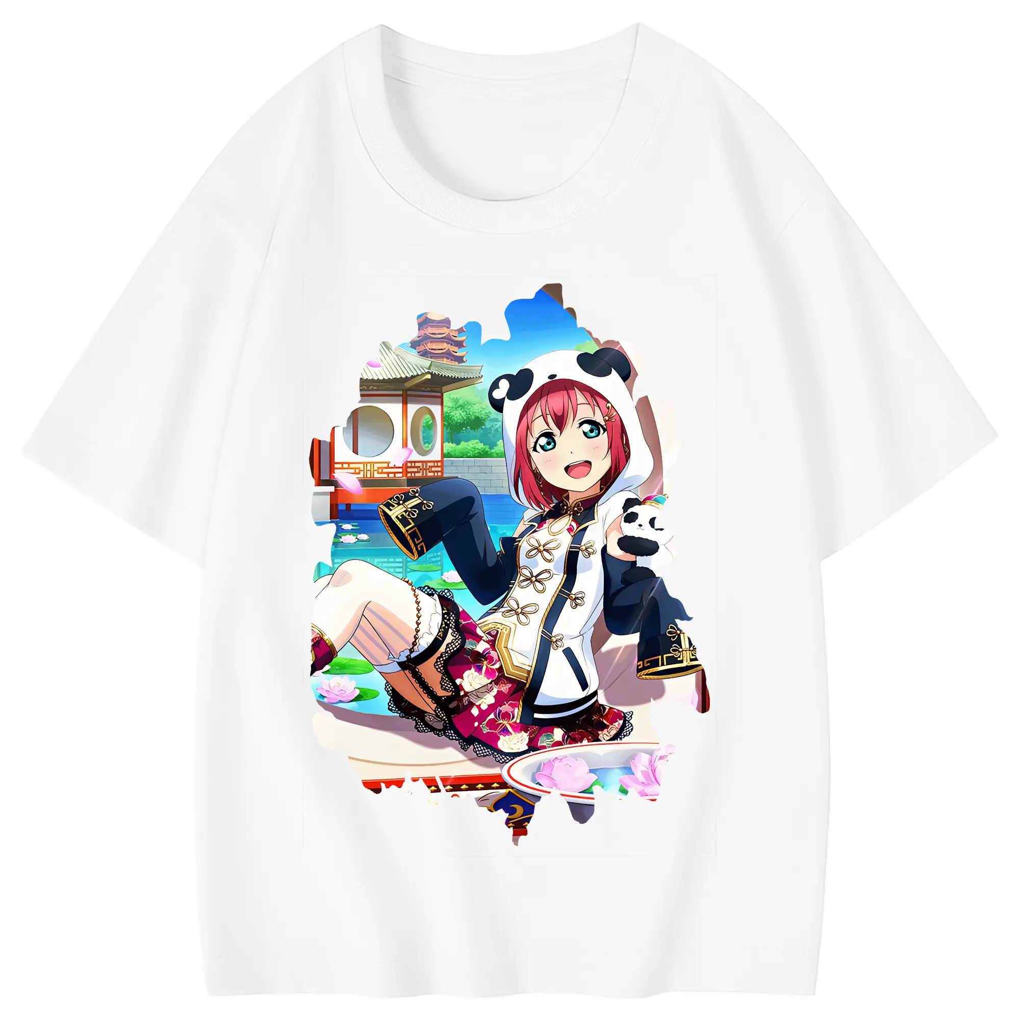 Love Live! グッズ,黒澤ルビィ - 綿100％ キッズTシャツ ・ フロントプリント ・ 快適 通気性 ・ スポーツ カジュアル 散歩用
