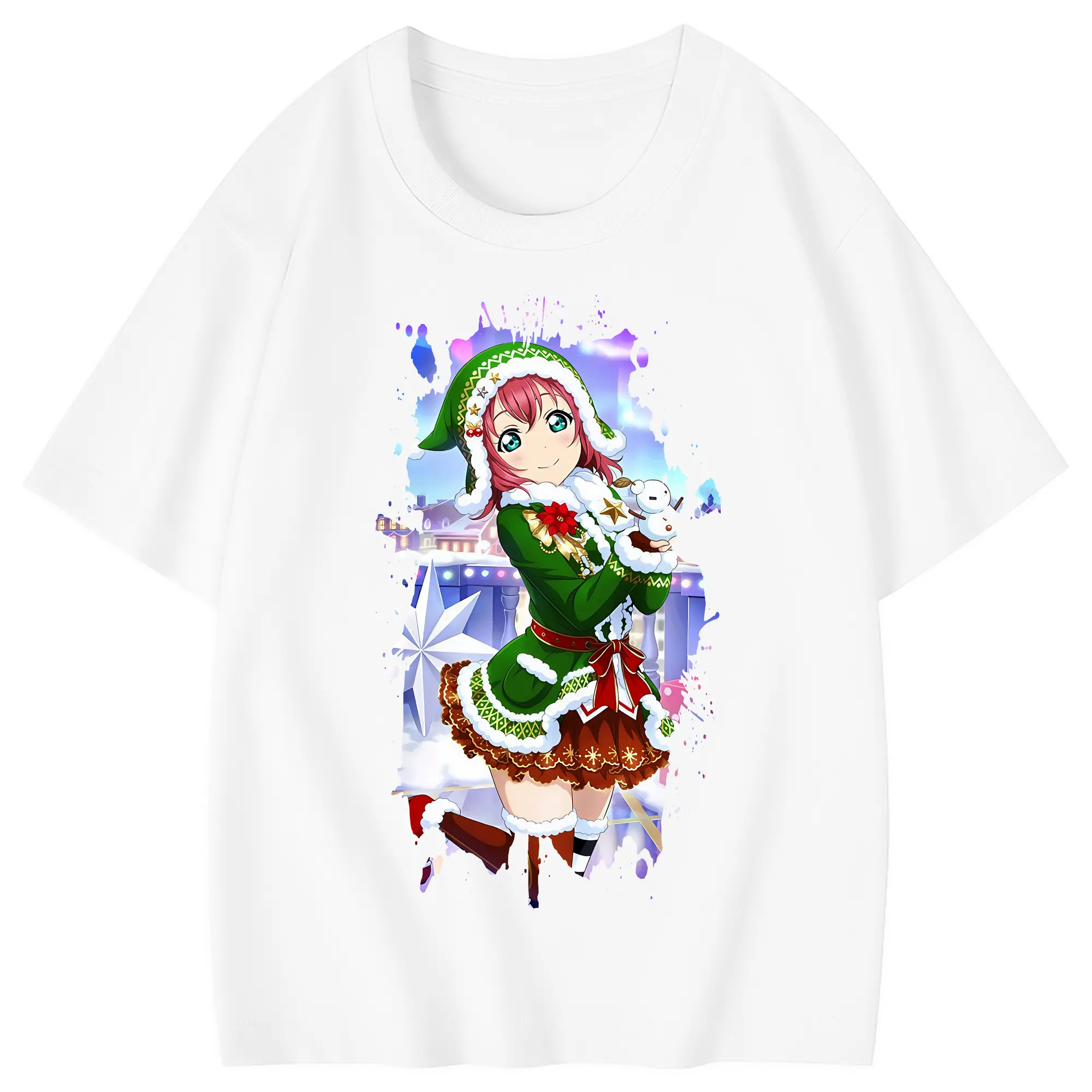 Love Live! グッズ,黒澤ルビィ - 綿100％ キッズTシャツ ・ フロントプリント ・ 快適 通気性 ・ スポーツ カジュアル 散歩用