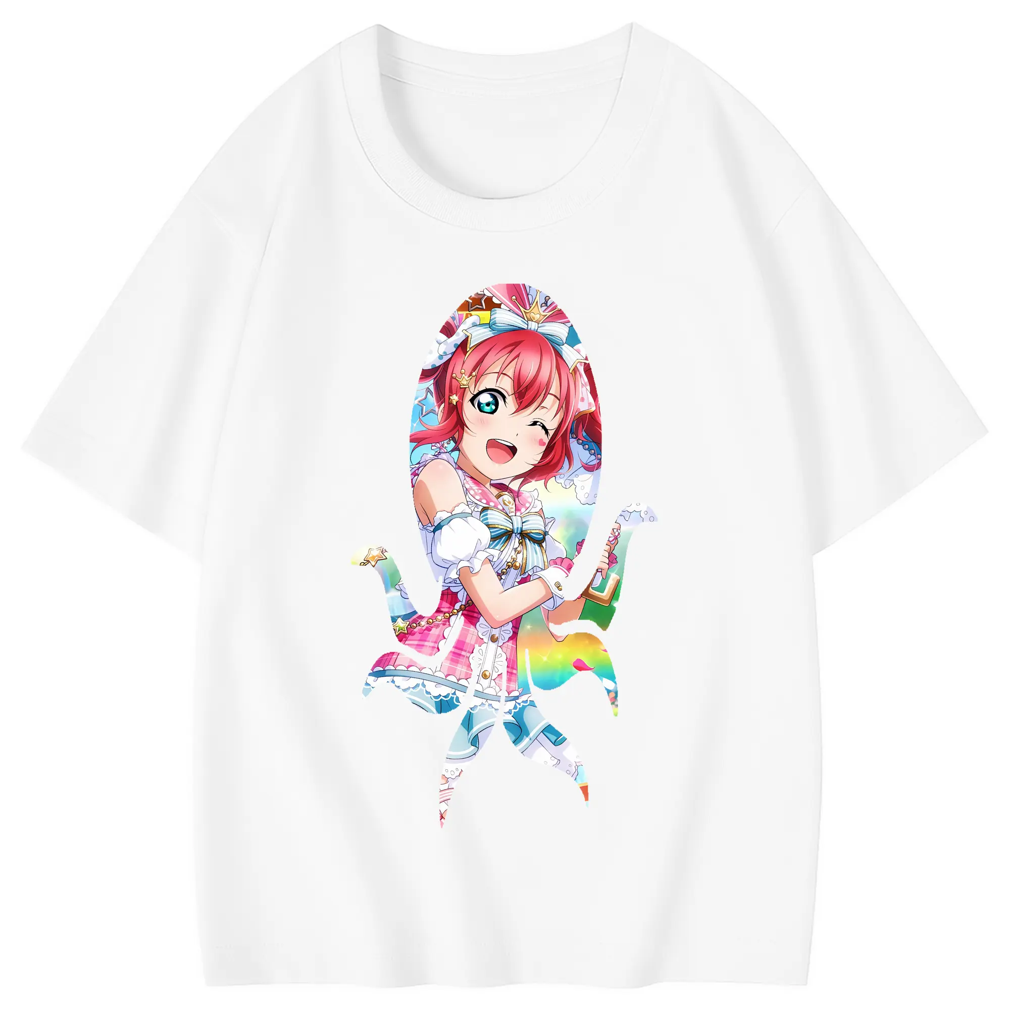 Love Live! グッズ,黒澤ルビィ - 綿100％ キッズTシャツ ・ フロントプリント ・ 快適 通気性 ・ スポーツ カジュアル 散歩用
