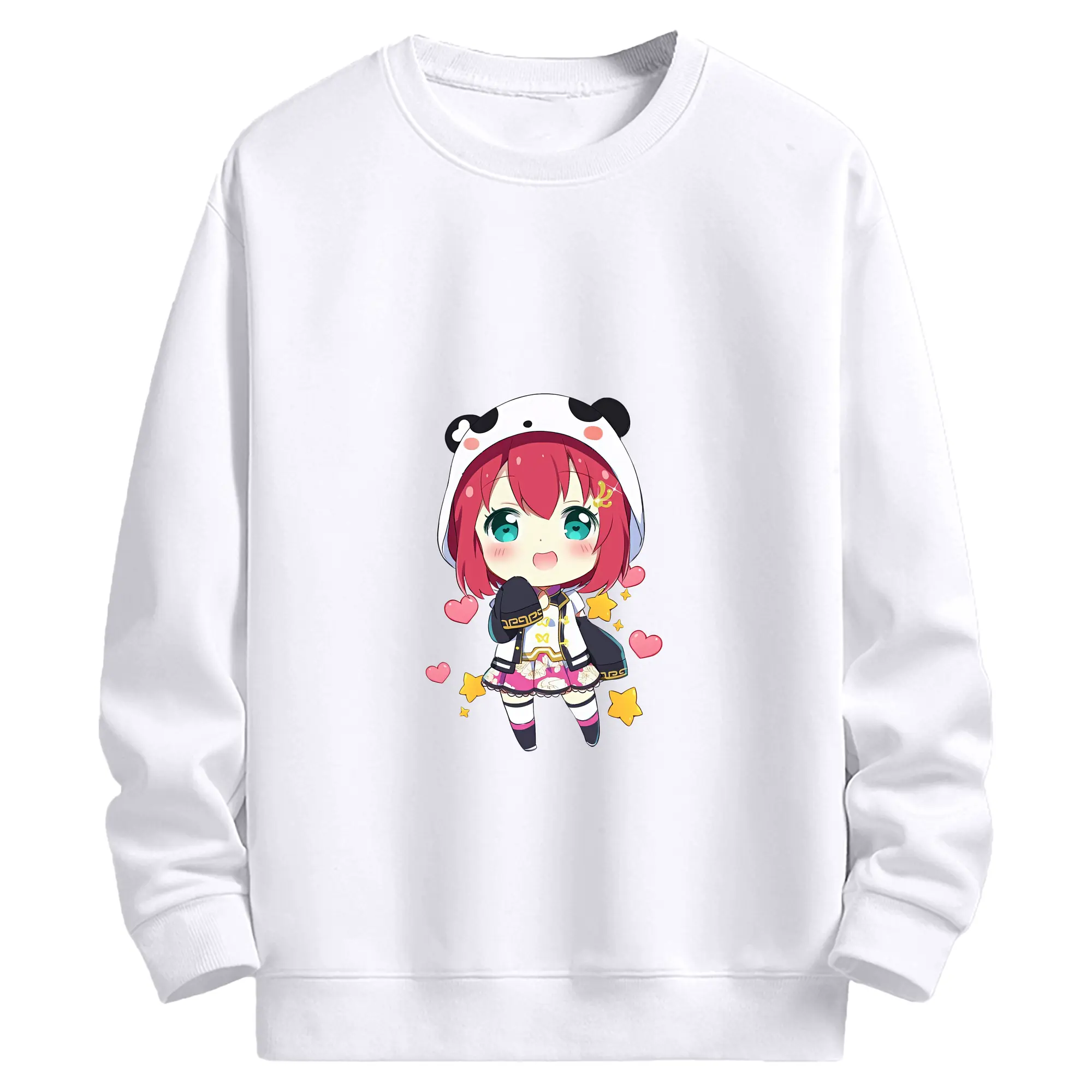 Love Live! グッズ,黒澤ルビィ - 高品質 クルーネック スウェット ・ コットン59％ ポリエステル41％ ・ ユニセックス 長袖 トレーナー ・ カジュアル デイリー スポーツ 散歩用