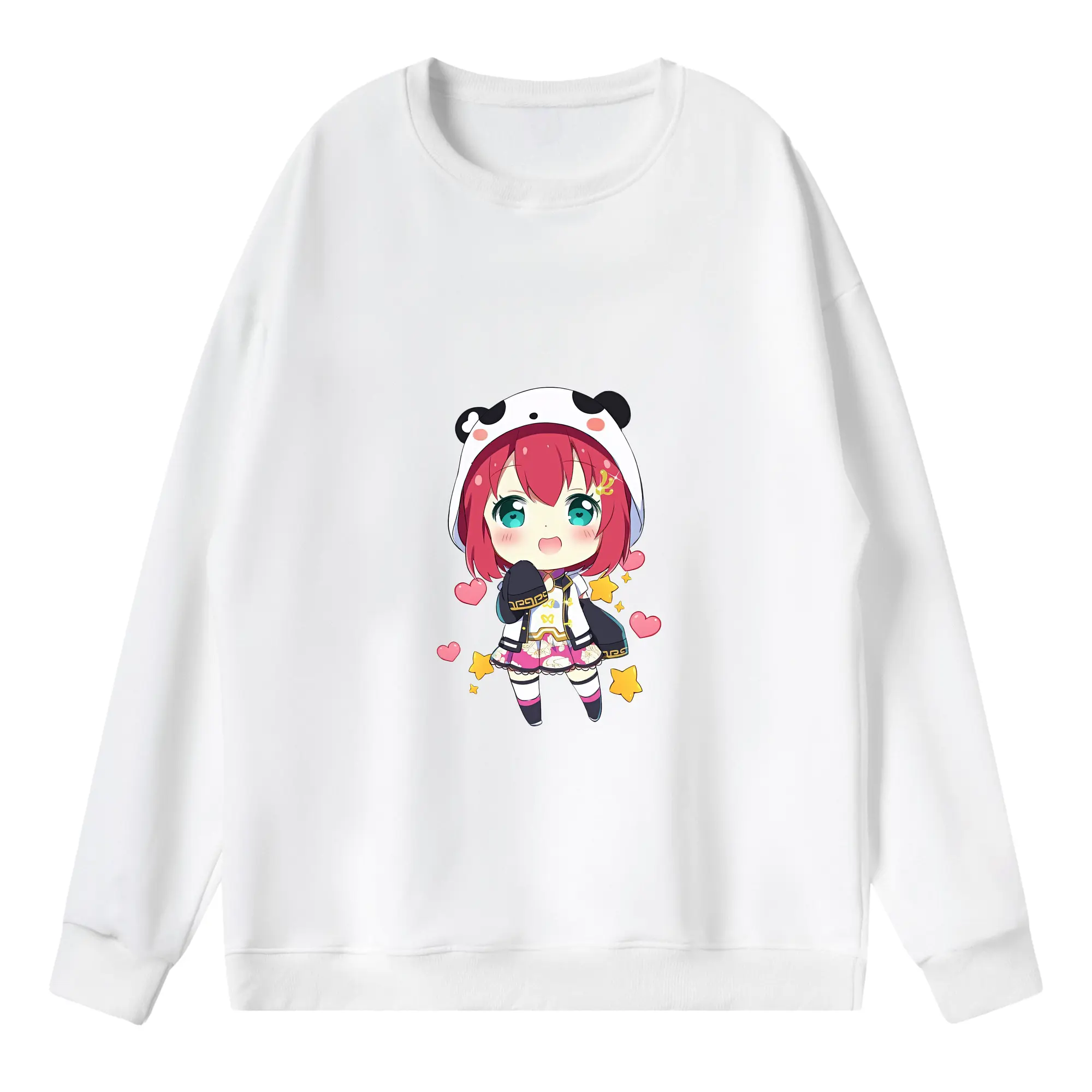 Love Live! グッズ,黒澤ルビィ - 薄手 クルーネック スウェット 裏毛260g · ポリエステル 春秋向け カジュアル 男女兼用 · トレーナー デイリー スポーツ 散歩に最適