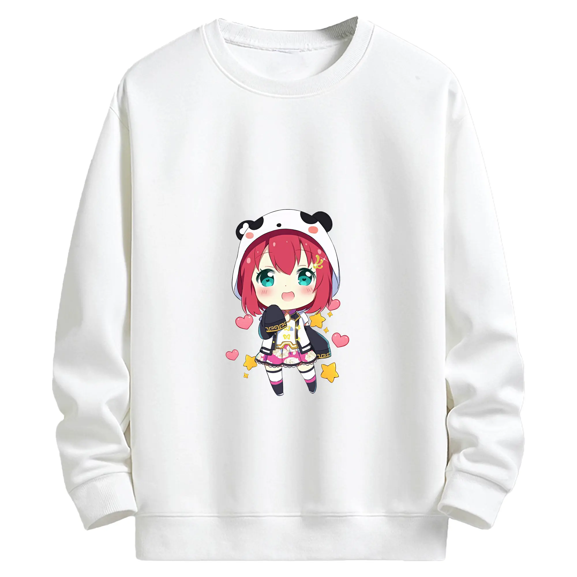 Love Live! グッズ,黒澤ルビィ - キッズ クルーネックスウェットシャツ ・ フロントプリント ・ 綿80％ ポリエステル20％ ・ 快適 通学 スポーツ 日常使い お散歩用