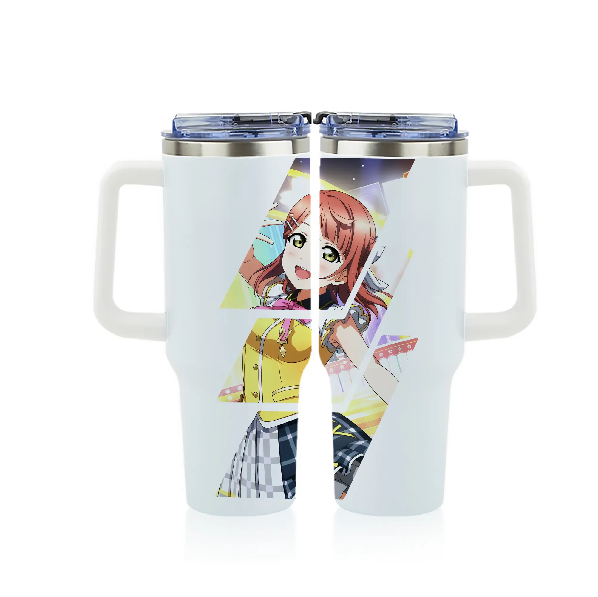 Love Live! グッズ,上原歩夢 - 1200mL フルプリント車用タンブラー ・ 304ステンレス 内側 ・ 201ステンレス 外側 ・ 保温 保冷 ・ 通勤 ドライブ アウトドア用