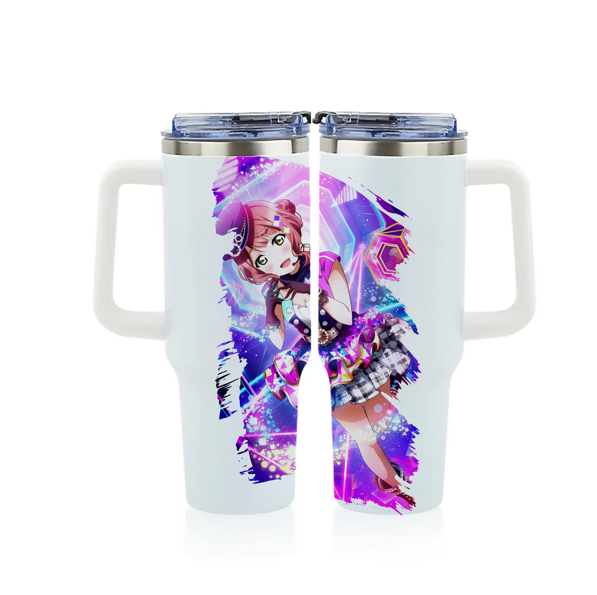 Love Live! グッズ,上原歩夢 - 1200mL フルプリント車用タンブラー ・ 304ステンレス 内側 ・ 201ステンレス 外側 ・ 保温 保冷 ・ 通勤 ドライブ アウトドア用