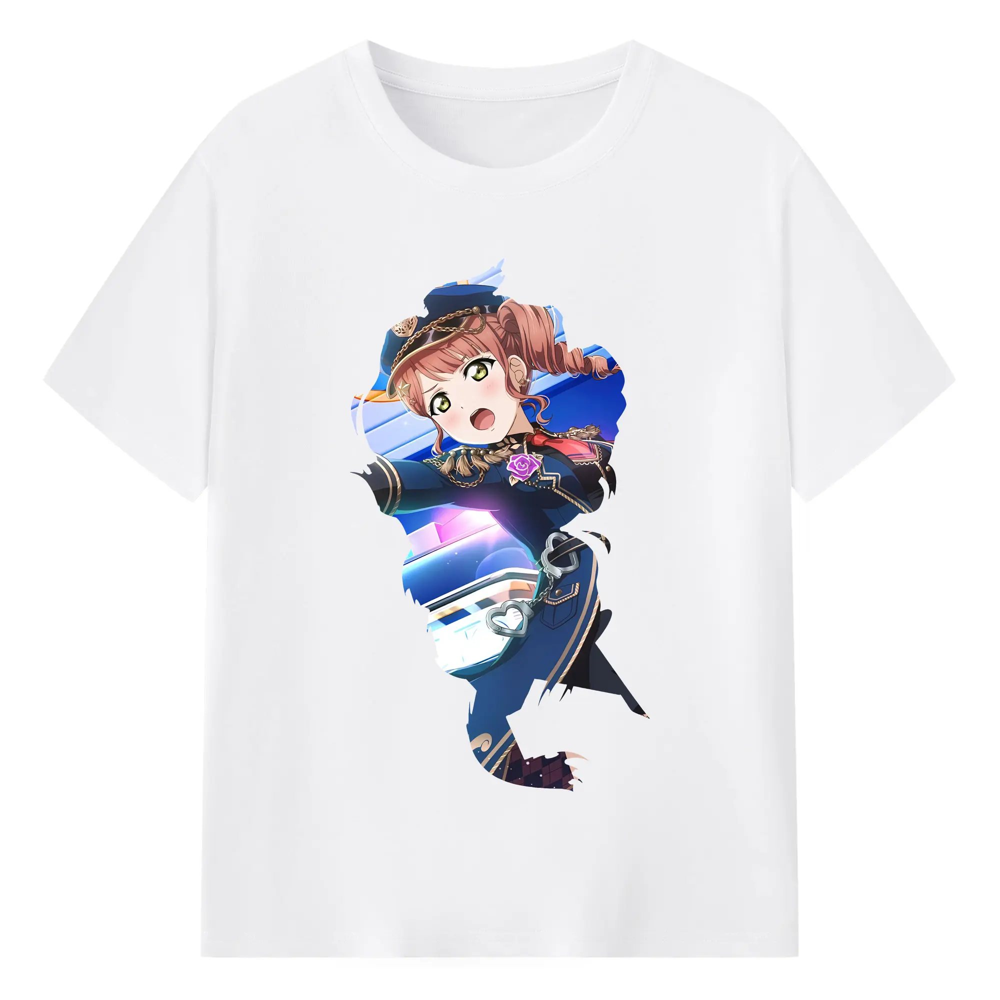 Love Live! グッズ,上原歩夢 - 綿100％ 半袖Tシャツ ・ フロントプリント ・ 快適 通気性 ・ 日常使い 散歩 スポーツ用