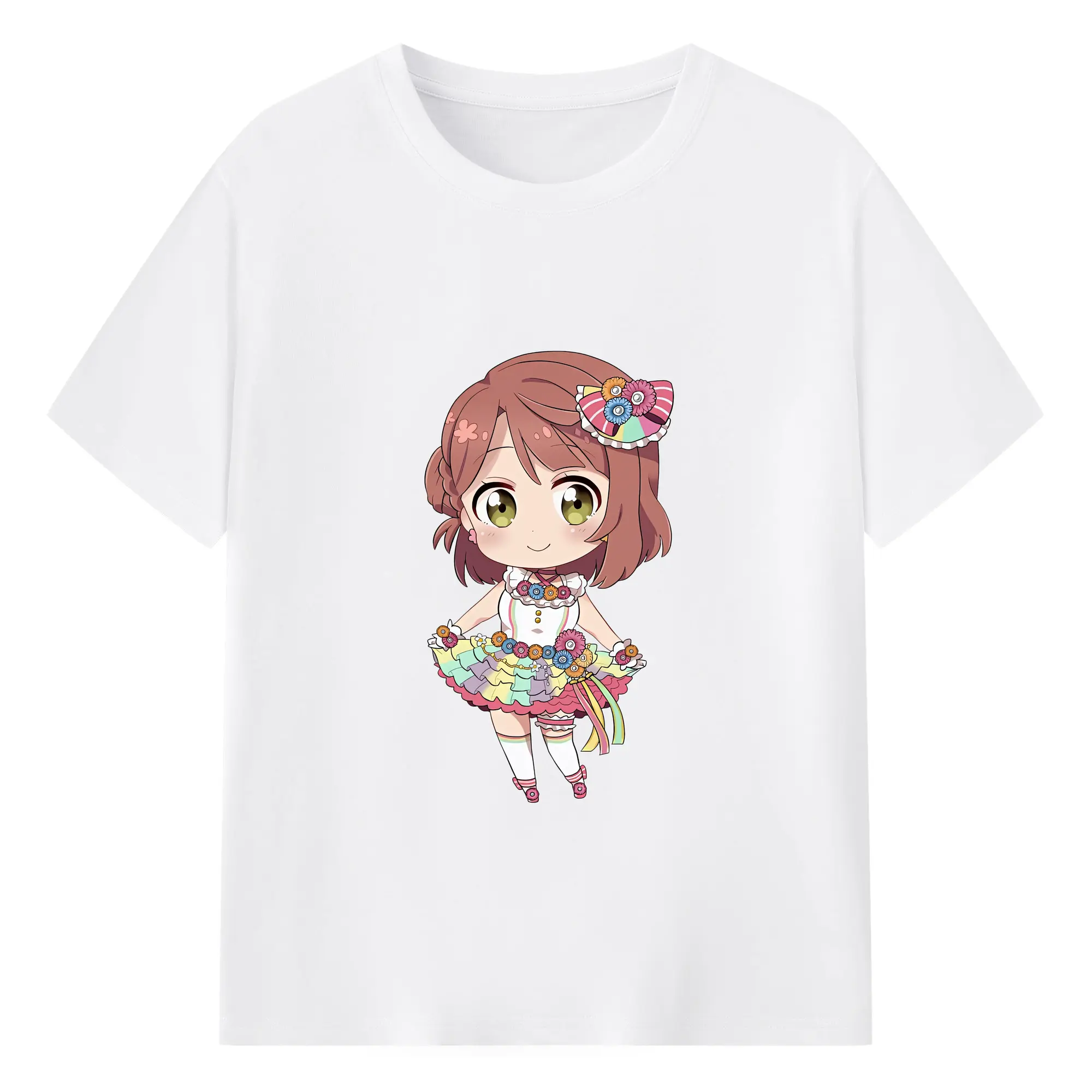 Love Live! グッズ,上原歩夢 - 綿100％ 半袖Tシャツ ・ フロントプリント ・ 快適 通気性 ・ 日常使い 散歩 スポーツ用