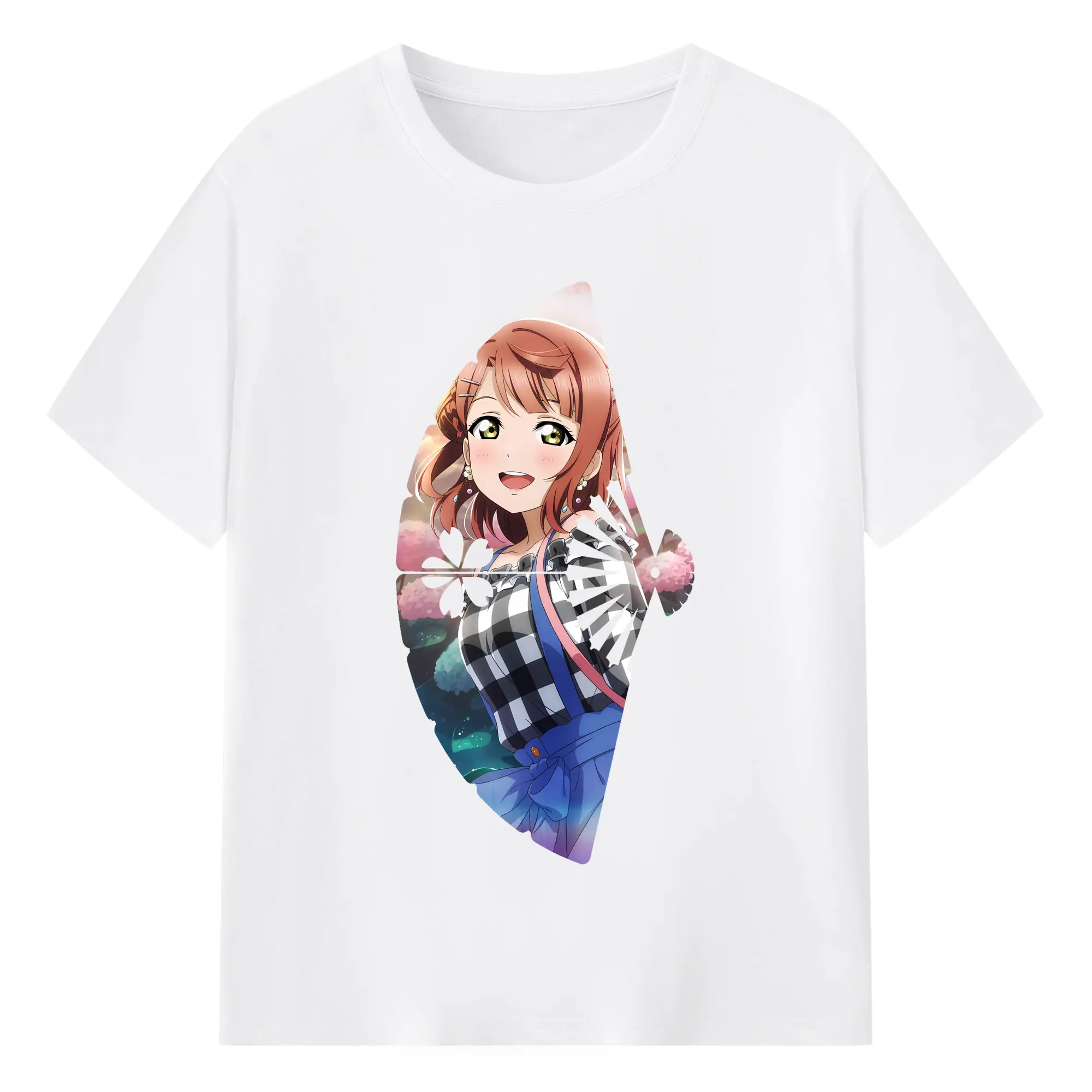 Love Live! グッズ,上原歩夢 - 綿100％ 半袖Tシャツ ・ フロントプリント ・ 快適 通気性 ・ 日常使い 散歩 スポーツ用