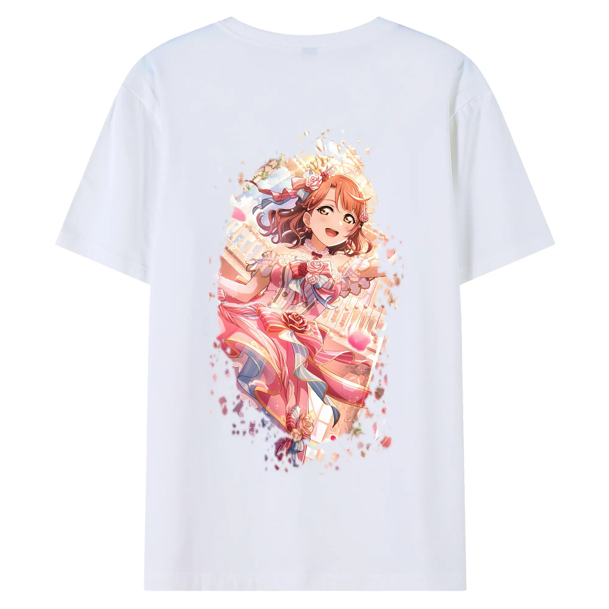 Love Live! グッズ,上原歩夢 - 綿100％ 半袖Tシャツ ・ バックプリント ・ 快適 通気性 ・ 日常使い 散歩 スポーツ用