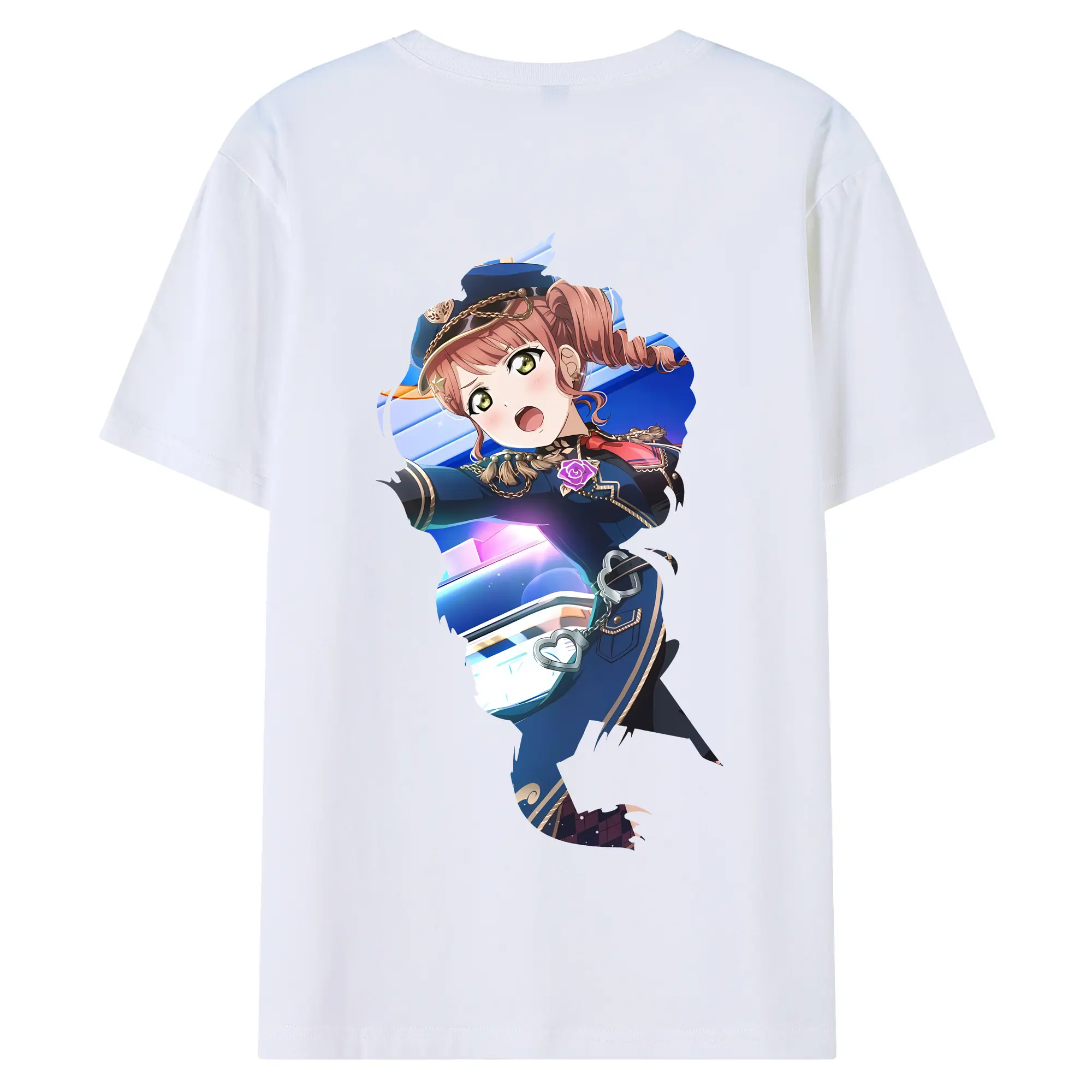 Love Live! グッズ,上原歩夢 - 綿100％ 半袖Tシャツ ・ バックプリント ・ 快適 通気性 ・ 日常使い 散歩 スポーツ用