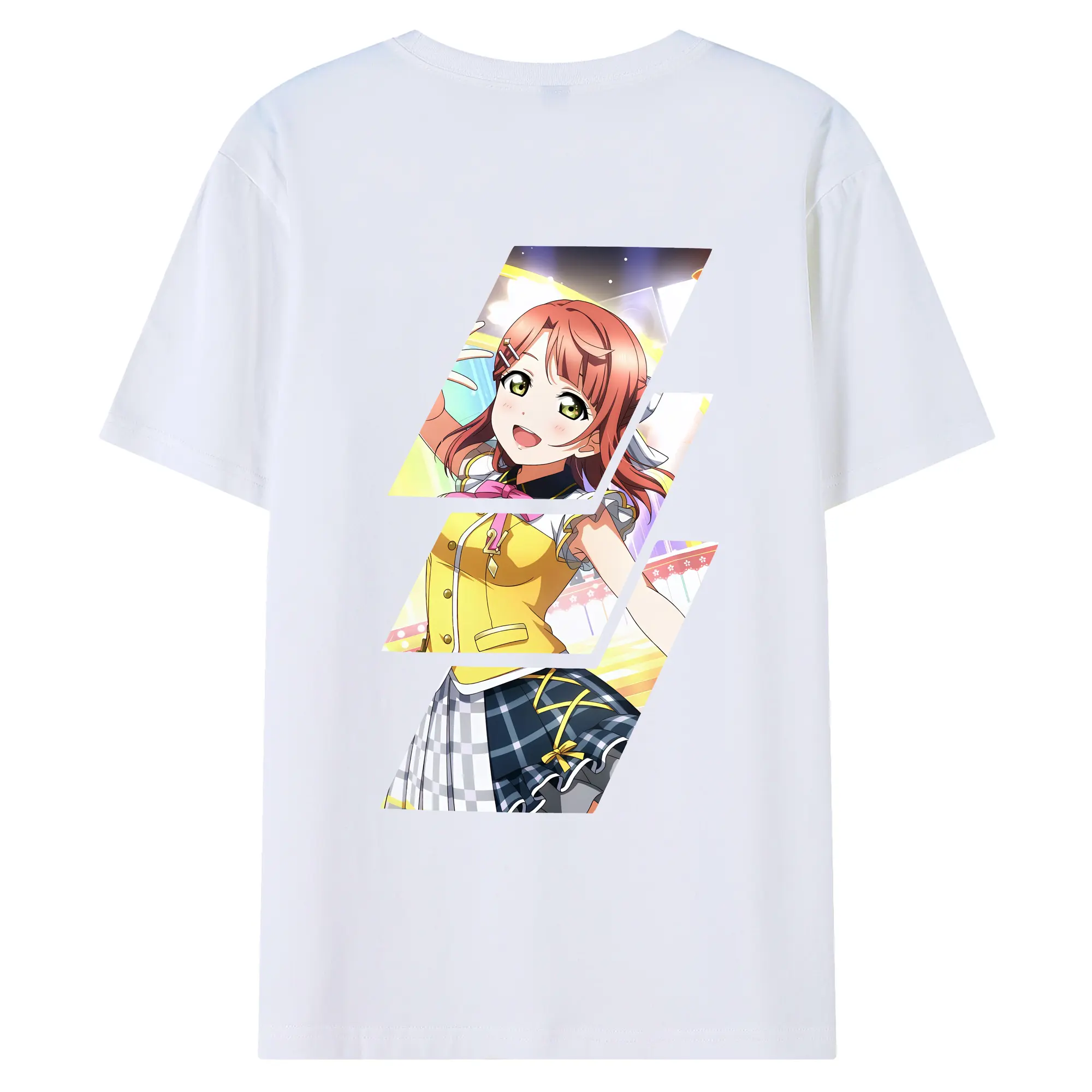 Love Live! グッズ,上原歩夢 - 綿100％ 半袖Tシャツ ・ バックプリント ・ 快適 通気性 ・ 日常使い 散歩 スポーツ用
