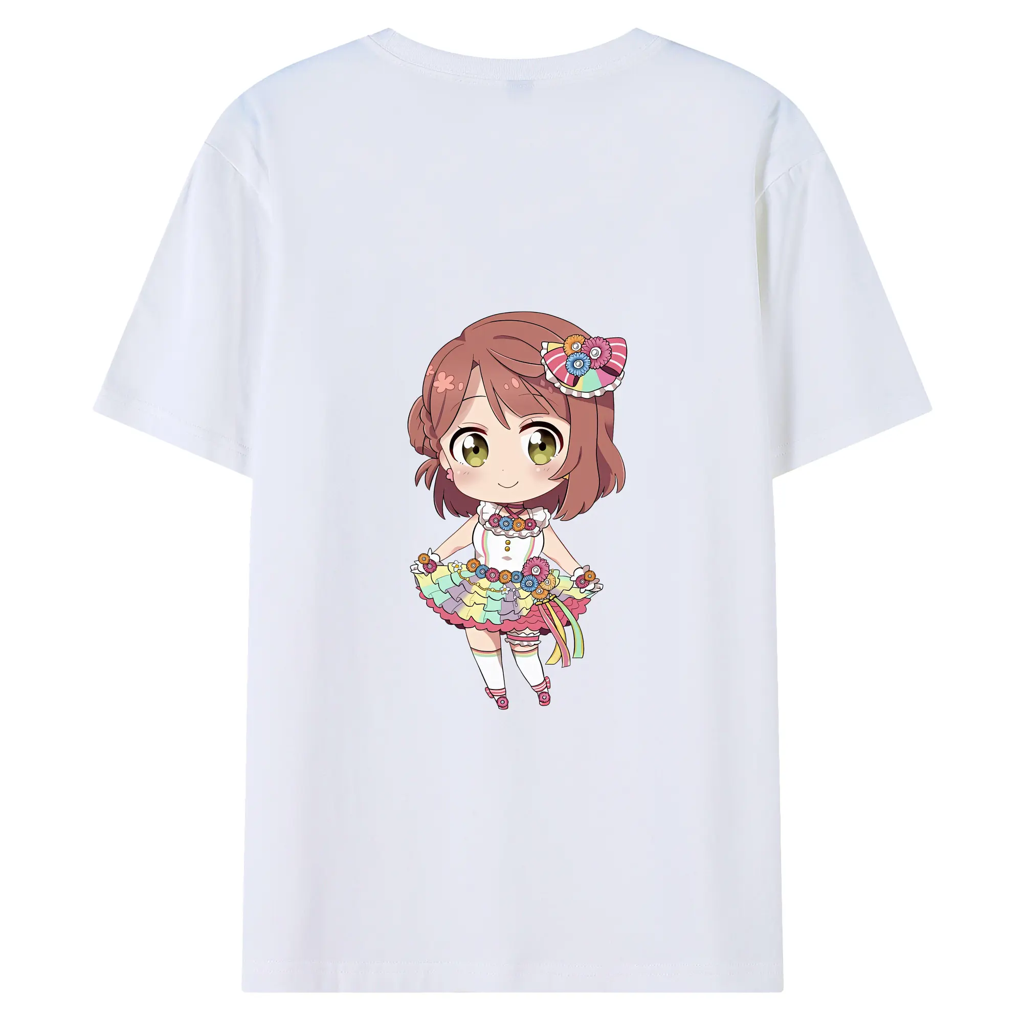 Love Live! グッズ,上原歩夢 - 綿100％ 半袖Tシャツ ・ バックプリント ・ 快適 通気性 ・ 日常使い 散歩 スポーツ用