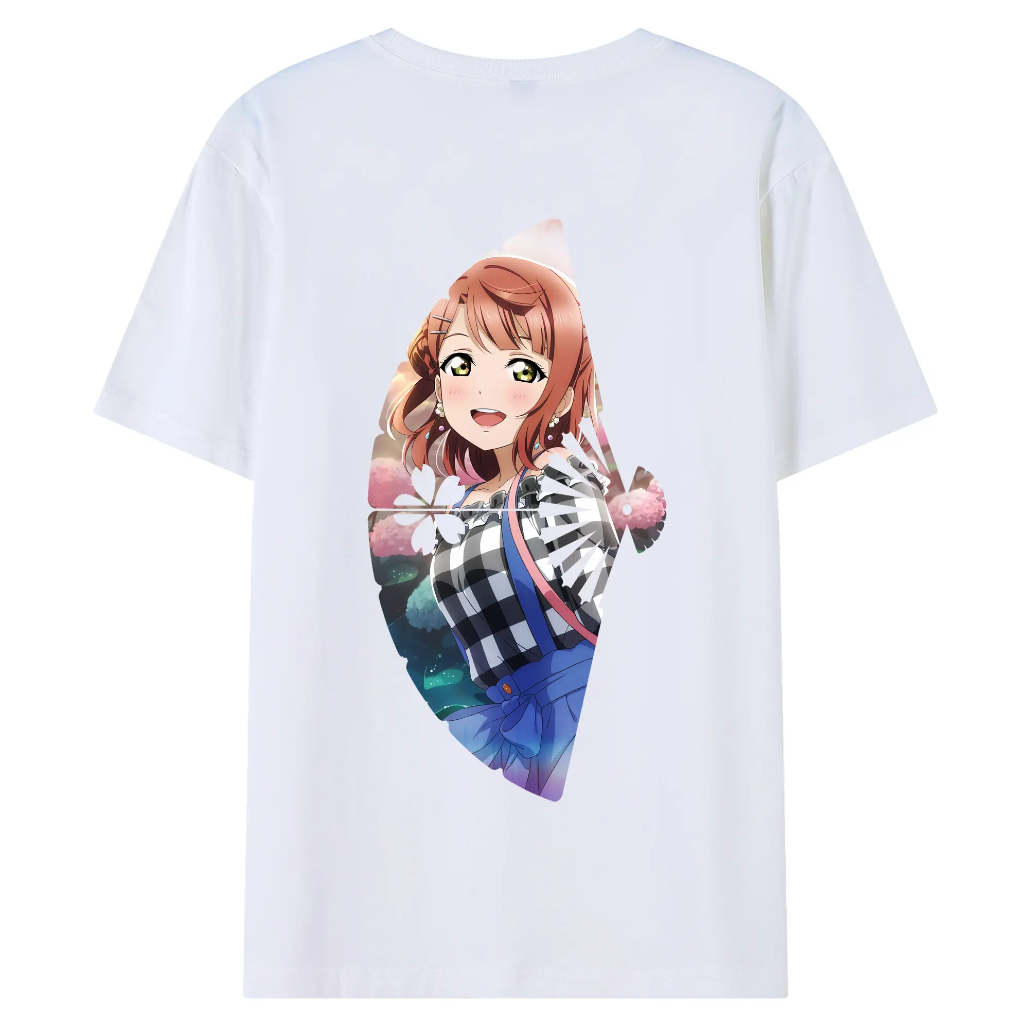 Love Live! グッズ,上原歩夢 - 綿100％ 半袖Tシャツ ・ バックプリント ・ 快適 通気性 ・ 日常使い 散歩 スポーツ用