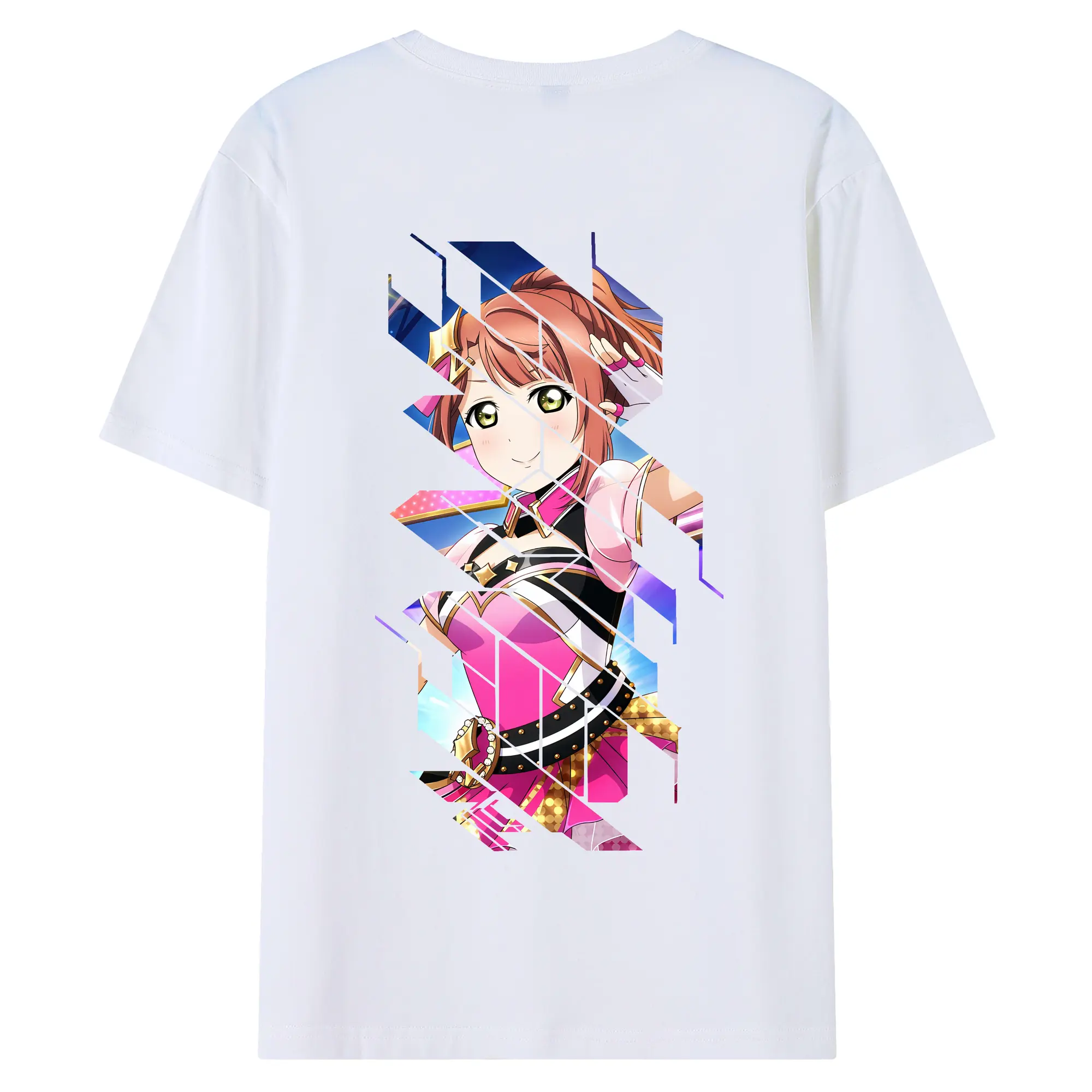 Love Live! グッズ,上原歩夢 - 綿100％ 半袖Tシャツ ・ バックプリント ・ 快適 通気性 ・ 日常使い 散歩 スポーツ用