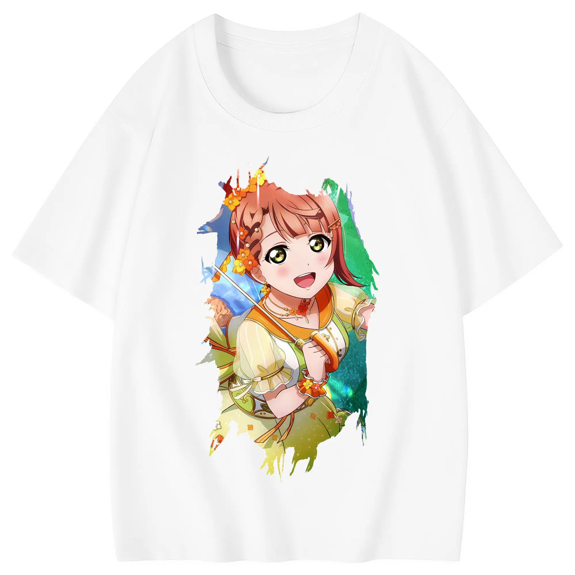 Love Live! グッズ,上原歩夢 - 綿100％ キッズTシャツ ・ フロントプリント ・ 快適 通気性 ・ スポーツ カジュアル 散歩用