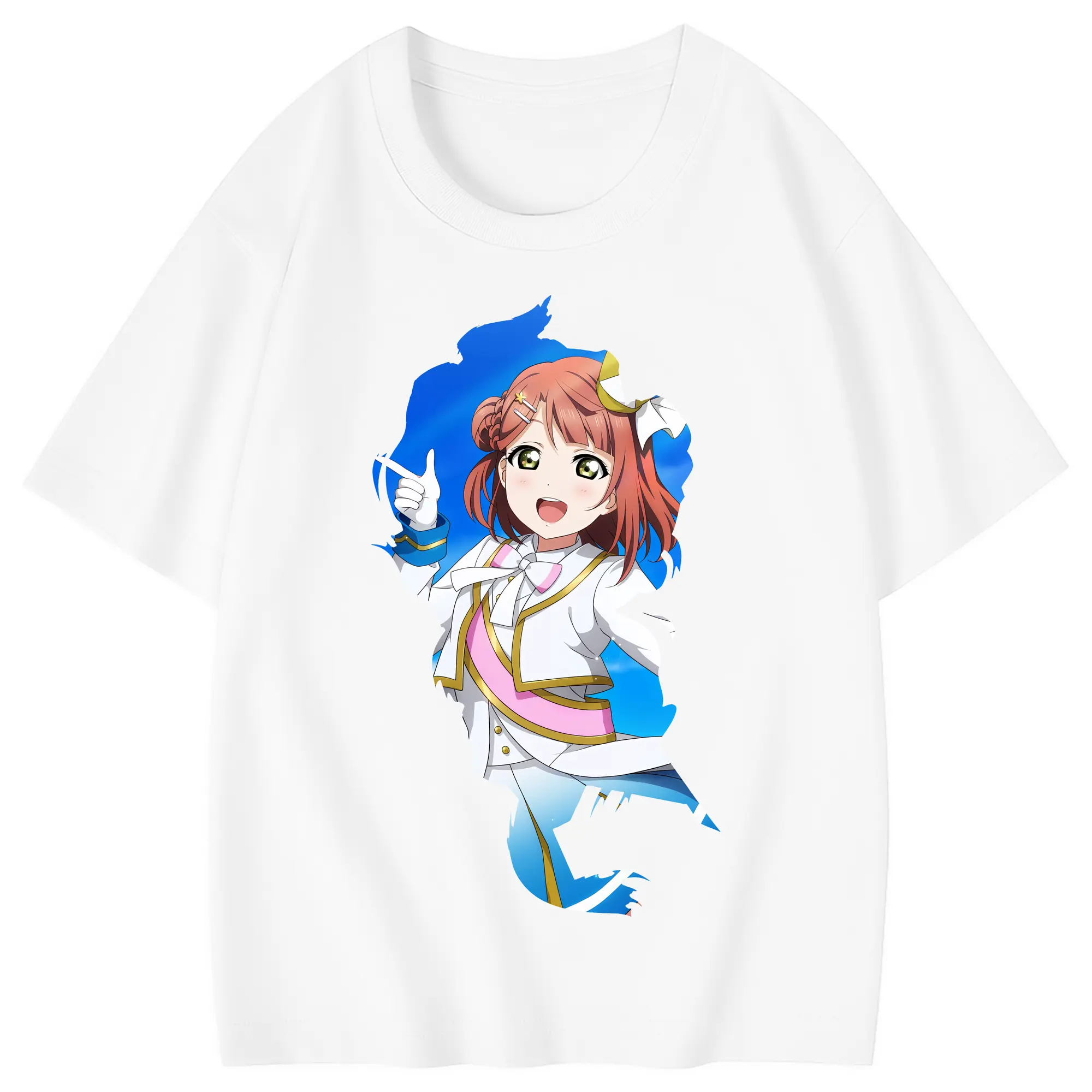 Love Live! グッズ,上原歩夢 - 綿100％ キッズTシャツ ・ フロントプリント ・ 快適 通気性 ・ スポーツ カジュアル 散歩用
