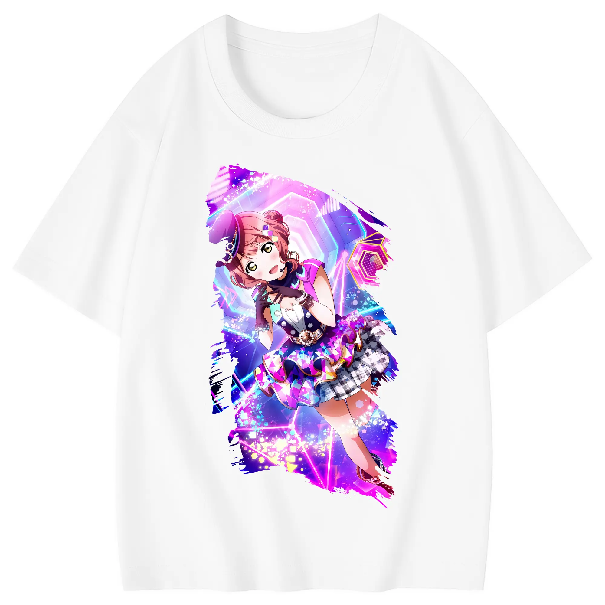 Love Live! グッズ,上原歩夢 - 綿100％ キッズTシャツ ・ フロントプリント ・ 快適 通気性 ・ スポーツ カジュアル 散歩用